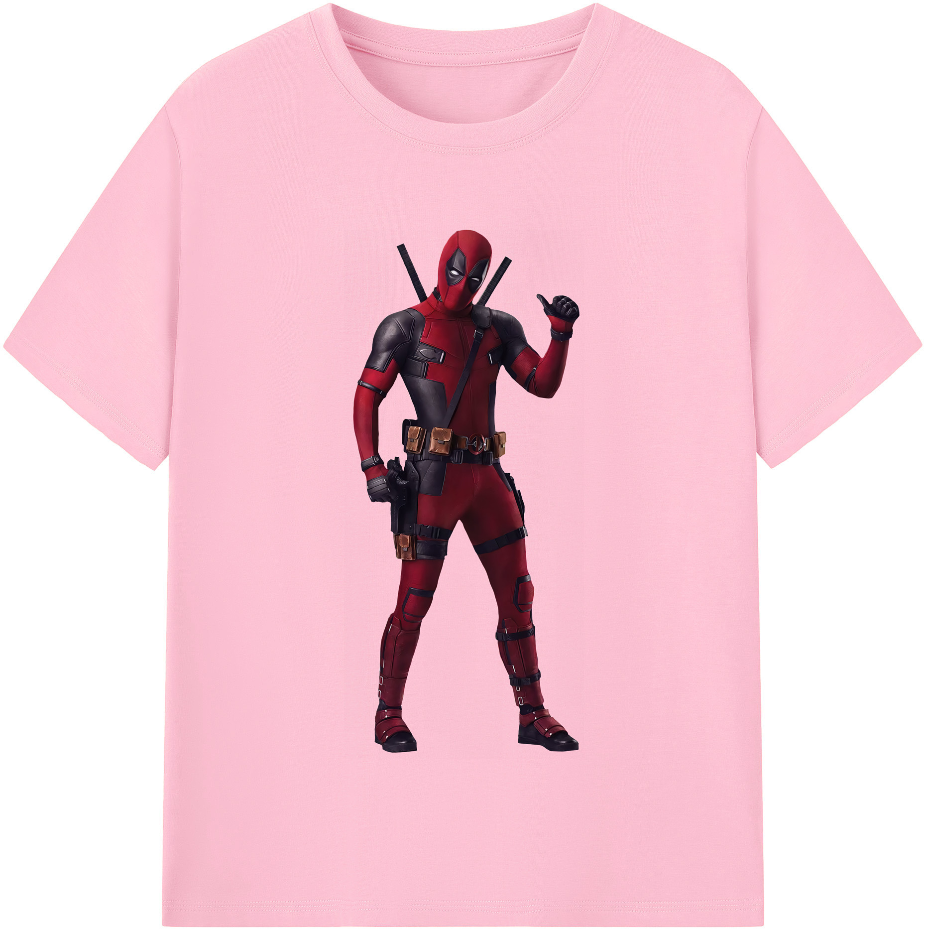 （画像用） Deadpool デッドプール 綿100％半袖Tシャツ（フロントプリント）