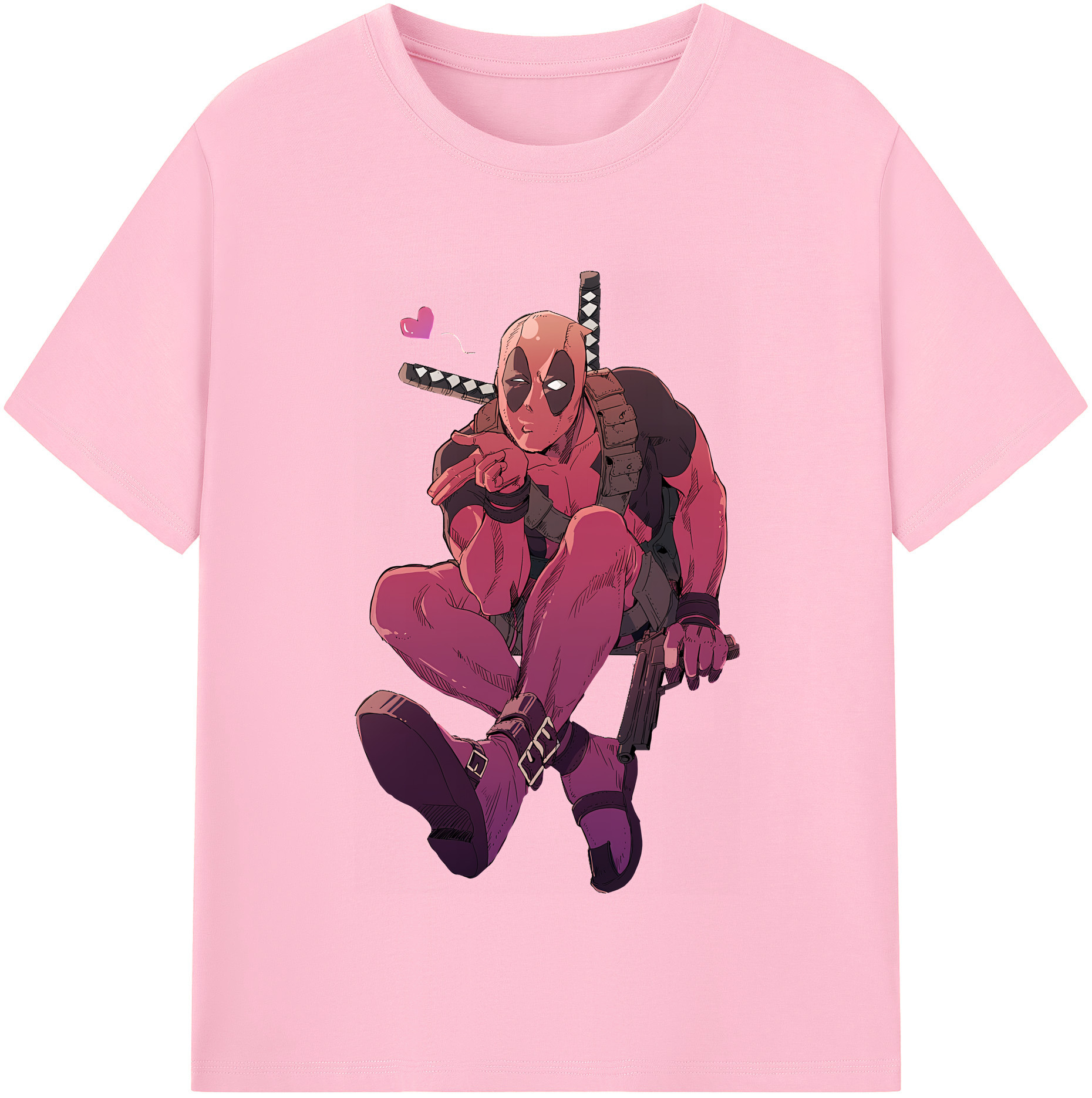 （画像用） Deadpool デッドプール 綿100％半袖Tシャツ（フロントプリント）