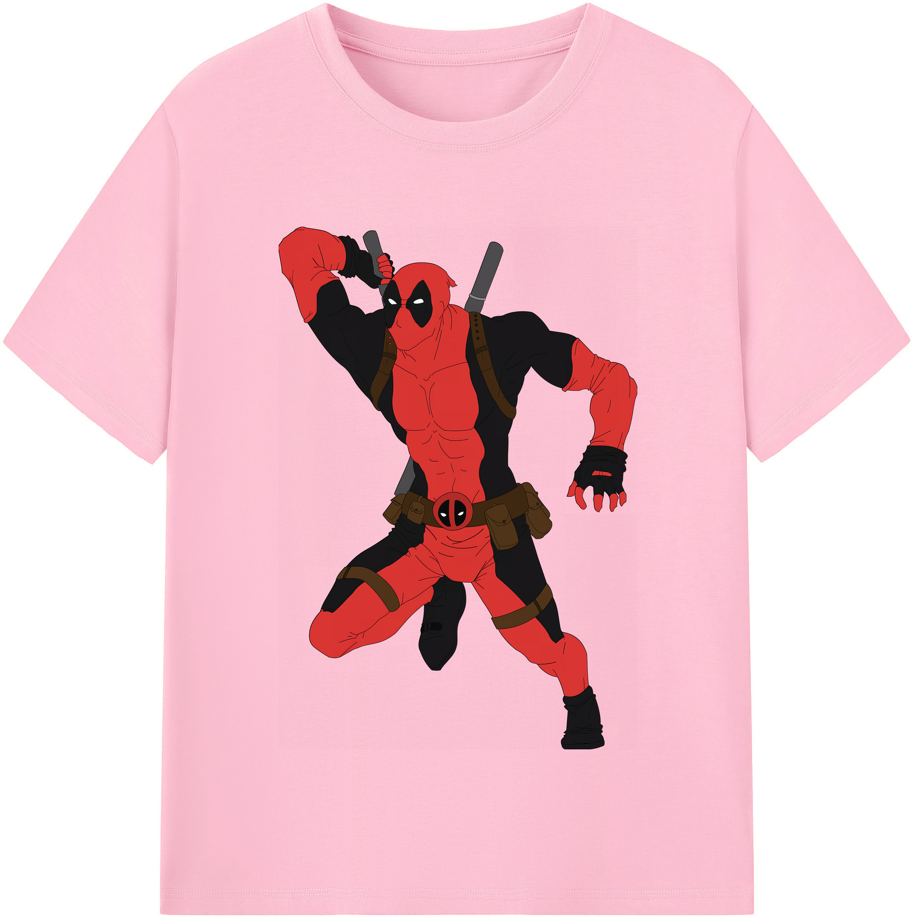 （画像用） Deadpool デッドプール 綿100％半袖Tシャツ（フロントプリント）