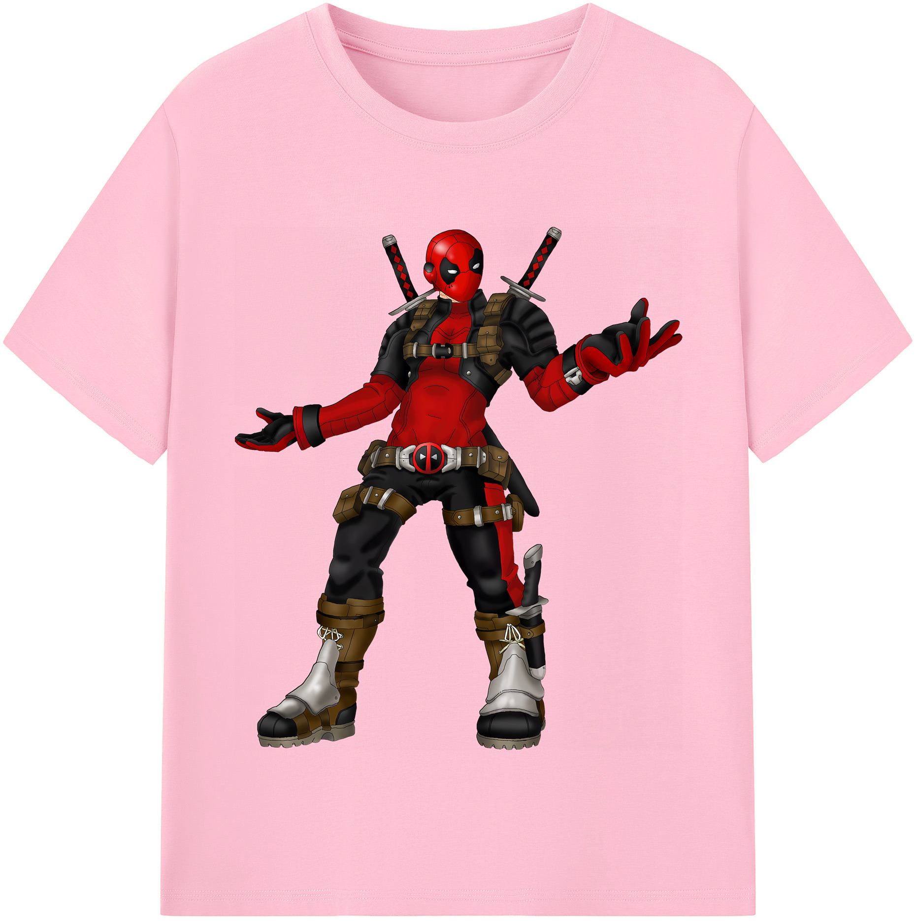 （画像用） Deadpool デッドプール 綿100％半袖Tシャツ（フロントプリント）