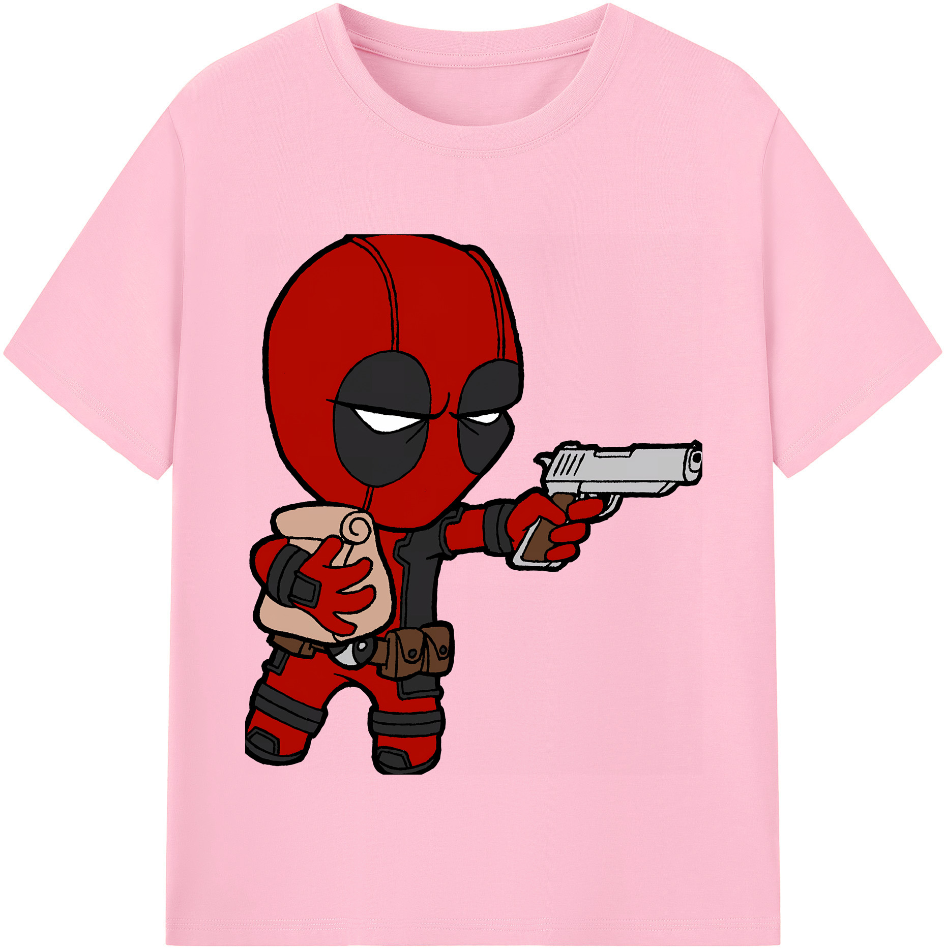 （画像用） Deadpool デッドプール 綿100％半袖Tシャツ（フロントプリント）