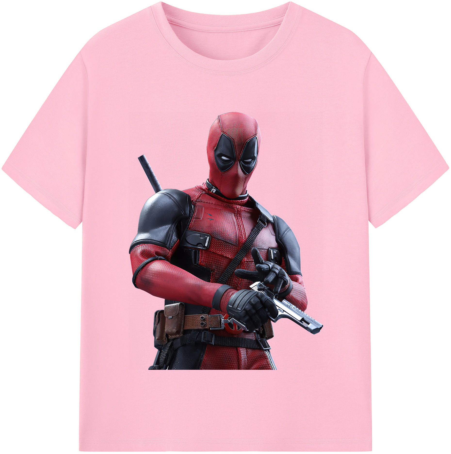 （画像用） Deadpool デッドプール 綿100％半袖Tシャツ（フロントプリント）