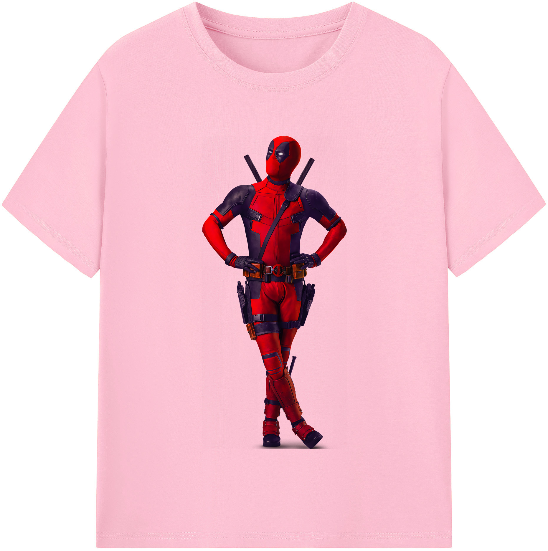 （画像用） Deadpool デッドプール 綿100％半袖Tシャツ（フロントプリント）