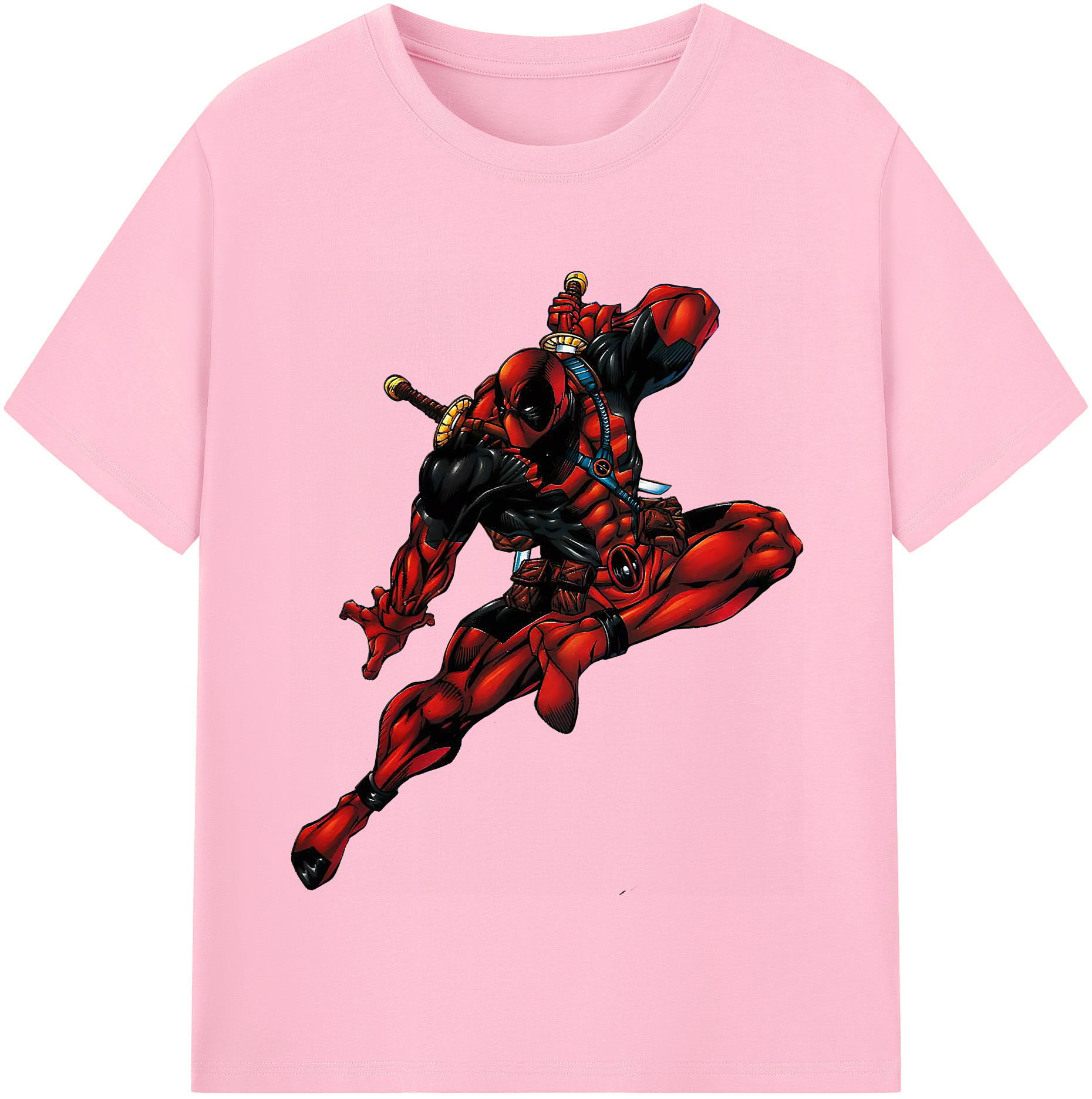 （画像用） Deadpool デッドプール 綿100％半袖Tシャツ（フロントプリント）