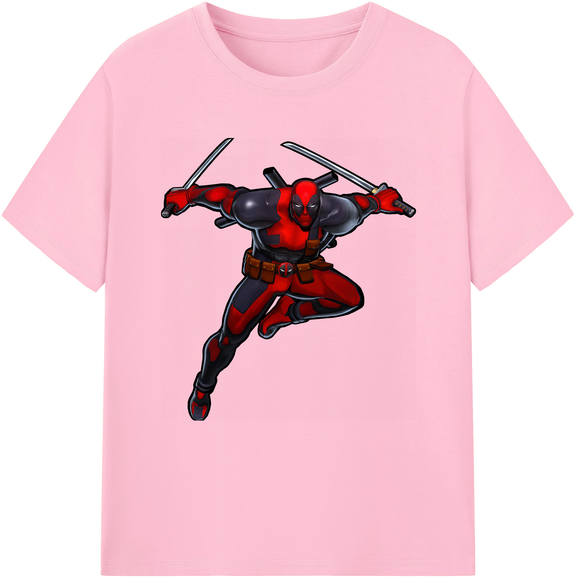 （画像用） Deadpool デッドプール 綿100％半袖Tシャツ（フロントプリント）