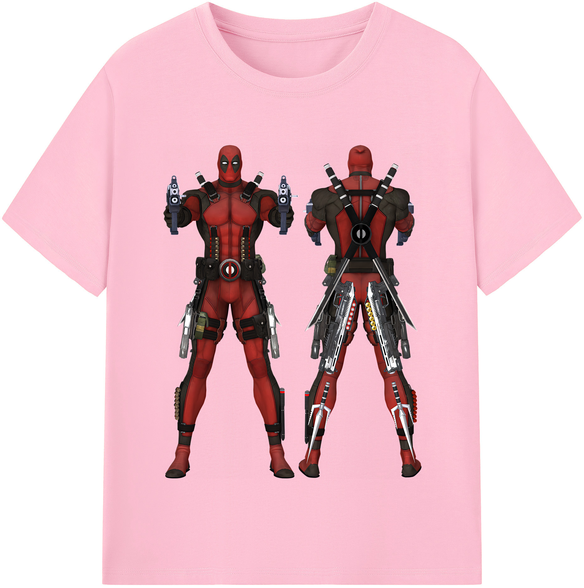 （画像用） Deadpool デッドプール 綿100％半袖Tシャツ（フロントプリント）