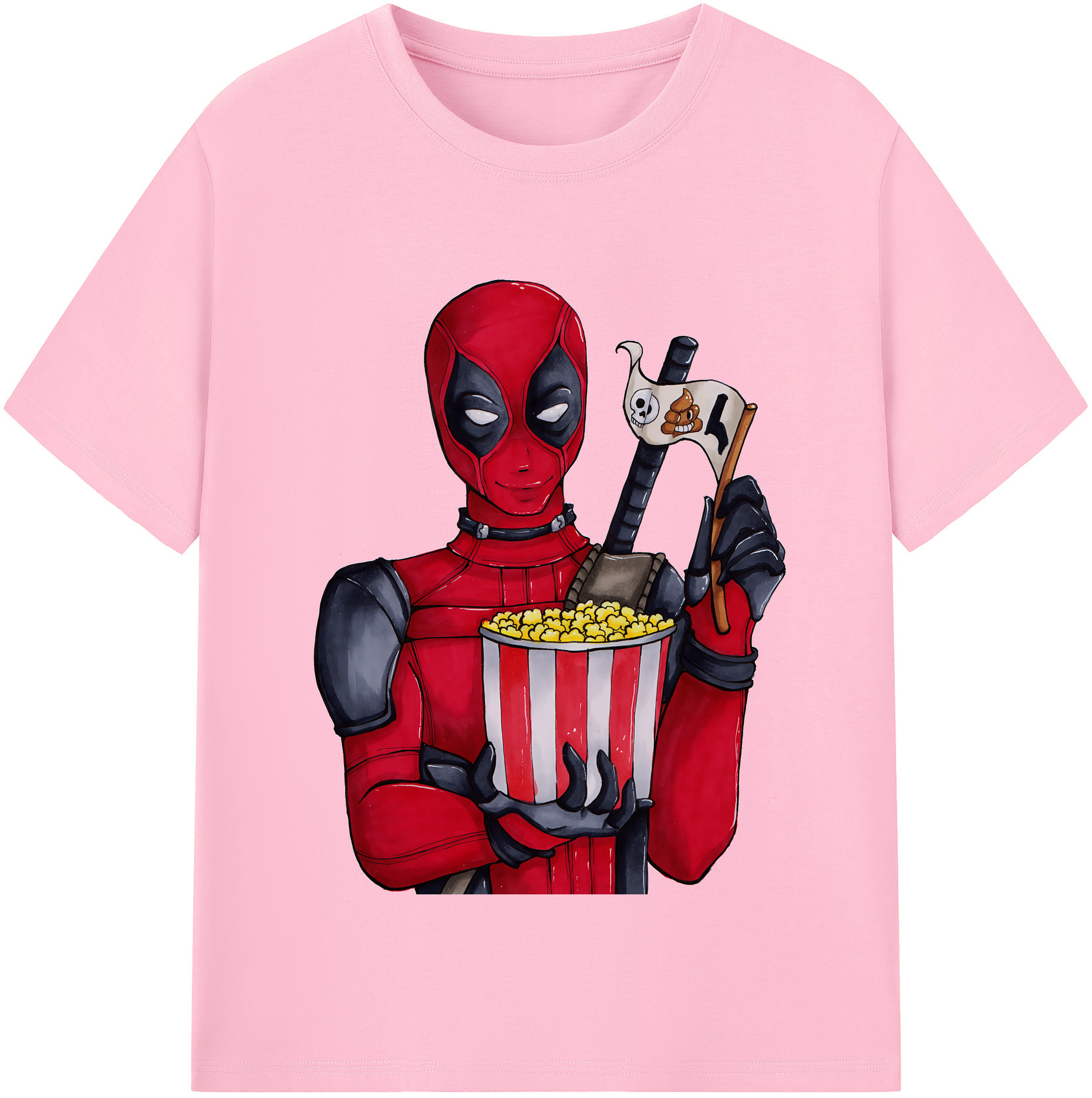 （画像用） Deadpool デッドプール 綿100％半袖Tシャツ（フロントプリント）