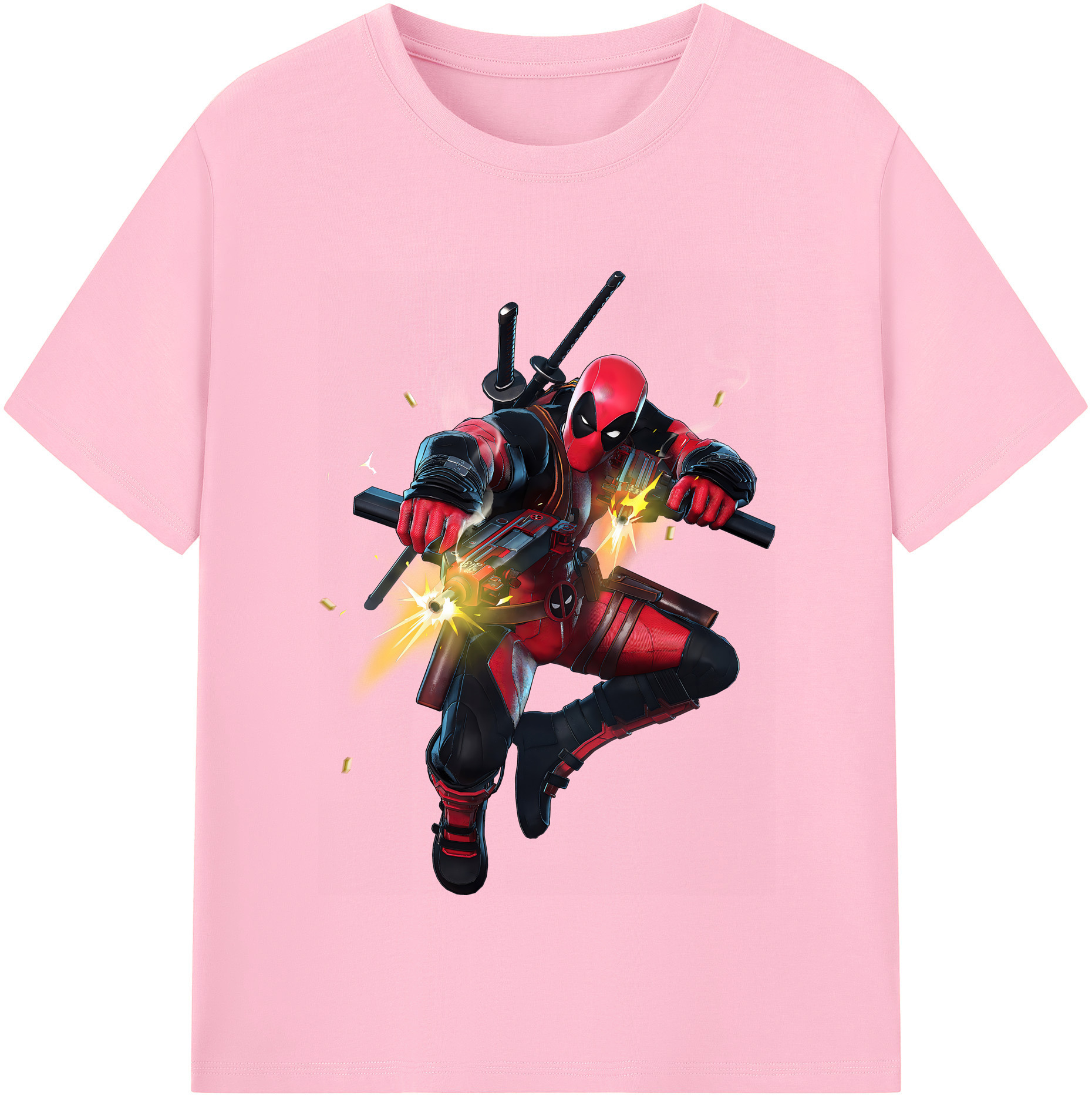 （画像用） Deadpool デッドプール 綿100％半袖Tシャツ（フロントプリント）