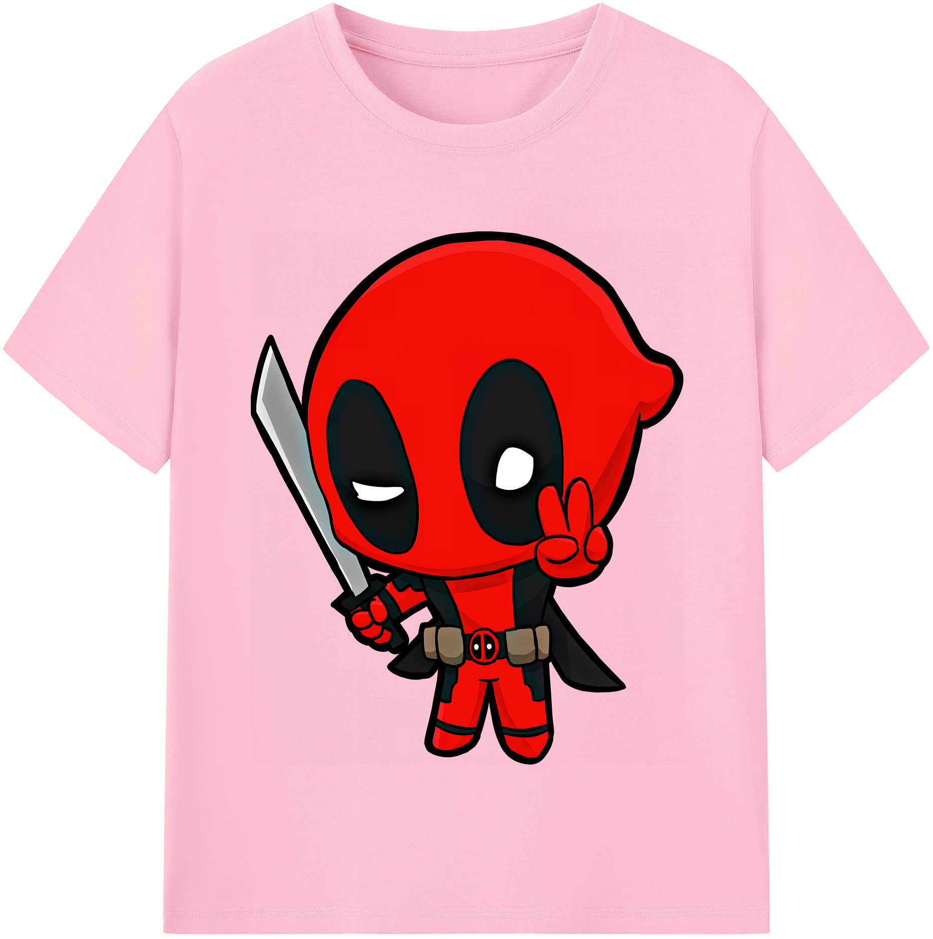 （画像用） Deadpool デッドプール 綿100％半袖Tシャツ（フロントプリント）