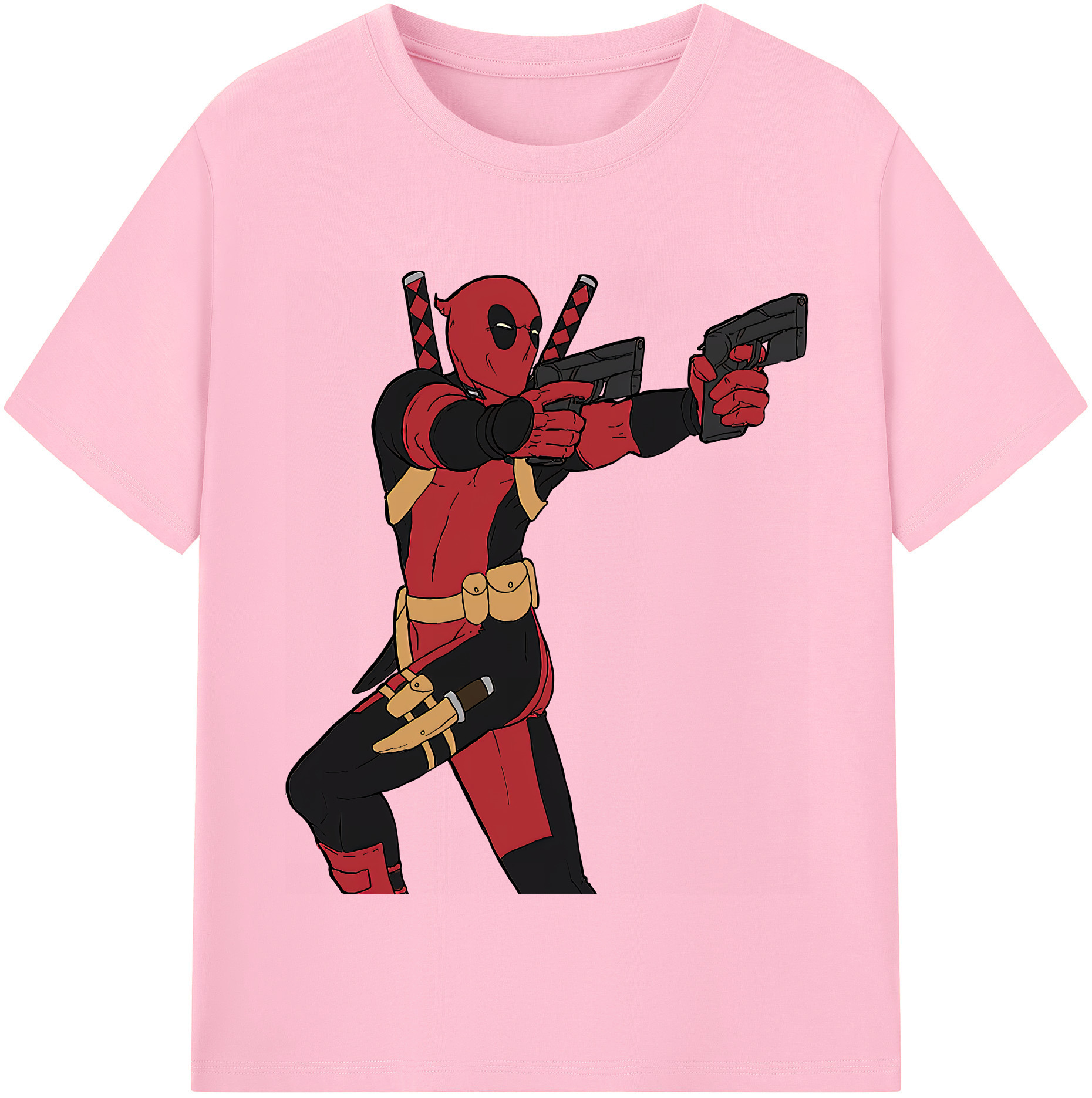 （画像用） Deadpool デッドプール 綿100％半袖Tシャツ（フロントプリント）