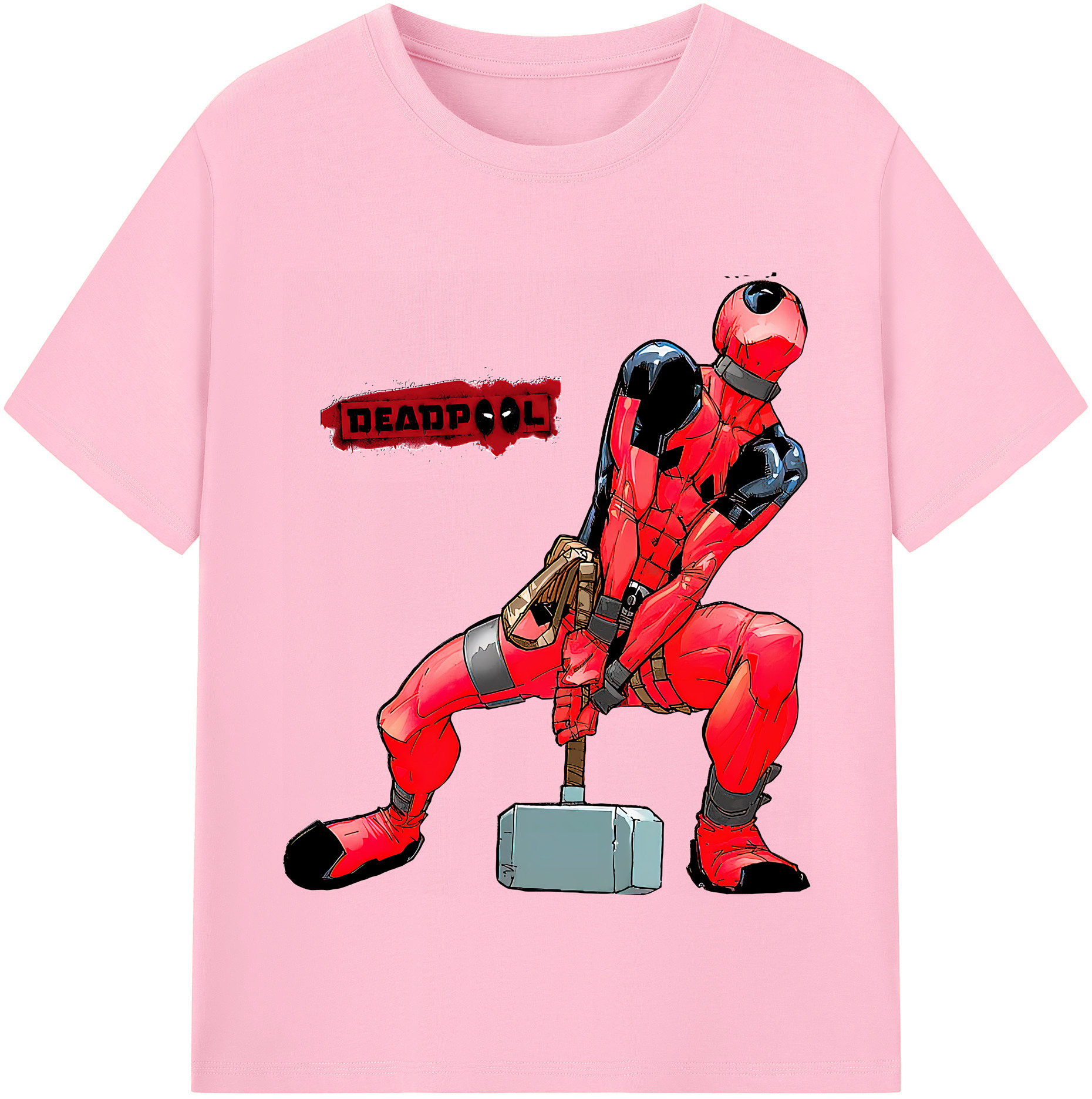 （画像用） Deadpool デッドプール 綿100％半袖Tシャツ（フロントプリント）