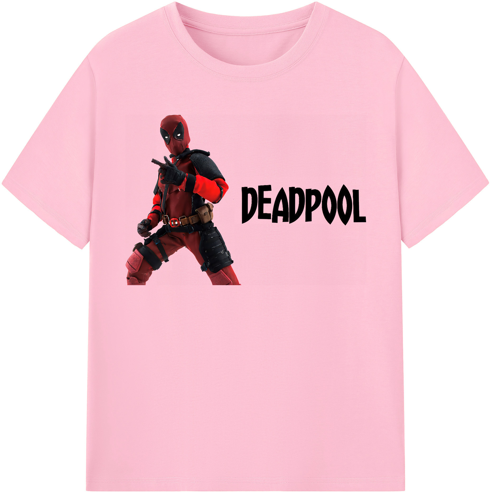 （画像用） Deadpool デッドプール 綿100％半袖Tシャツ（フロントプリント）