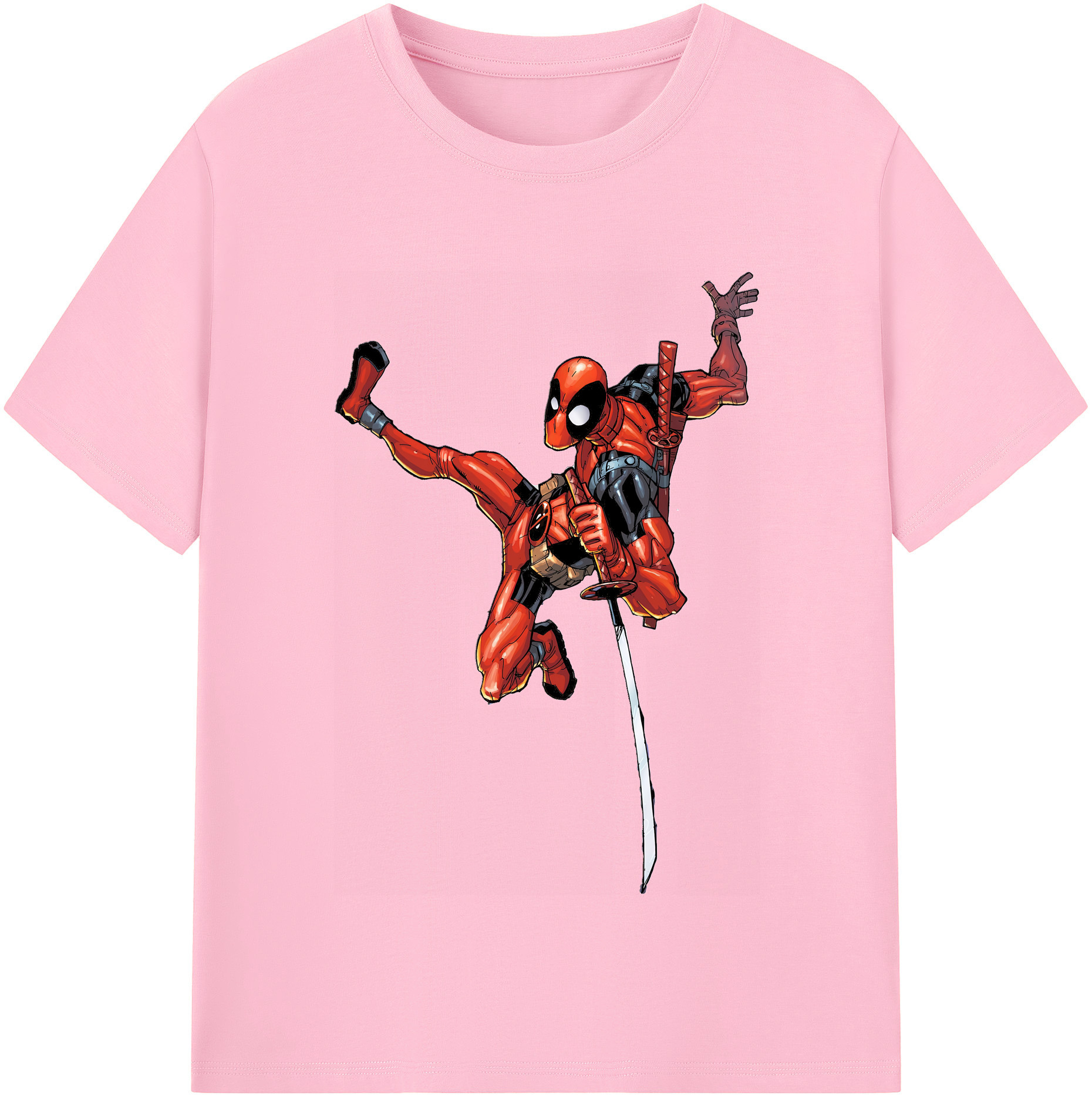 （画像用） Deadpool デッドプール 綿100％半袖Tシャツ（フロントプリント）