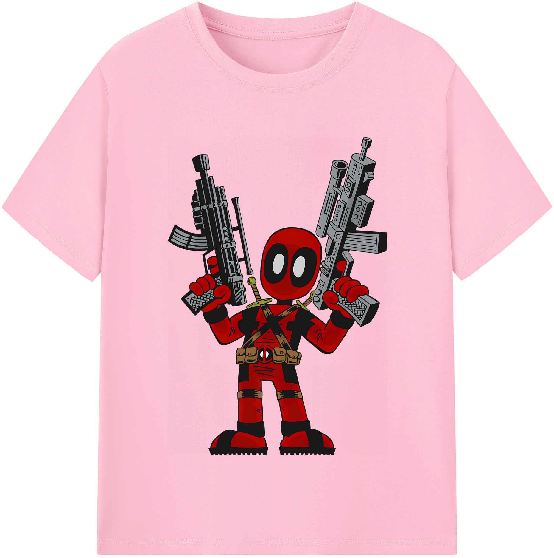 （画像用） Deadpool デッドプール 綿100％半袖Tシャツ（フロントプリント）