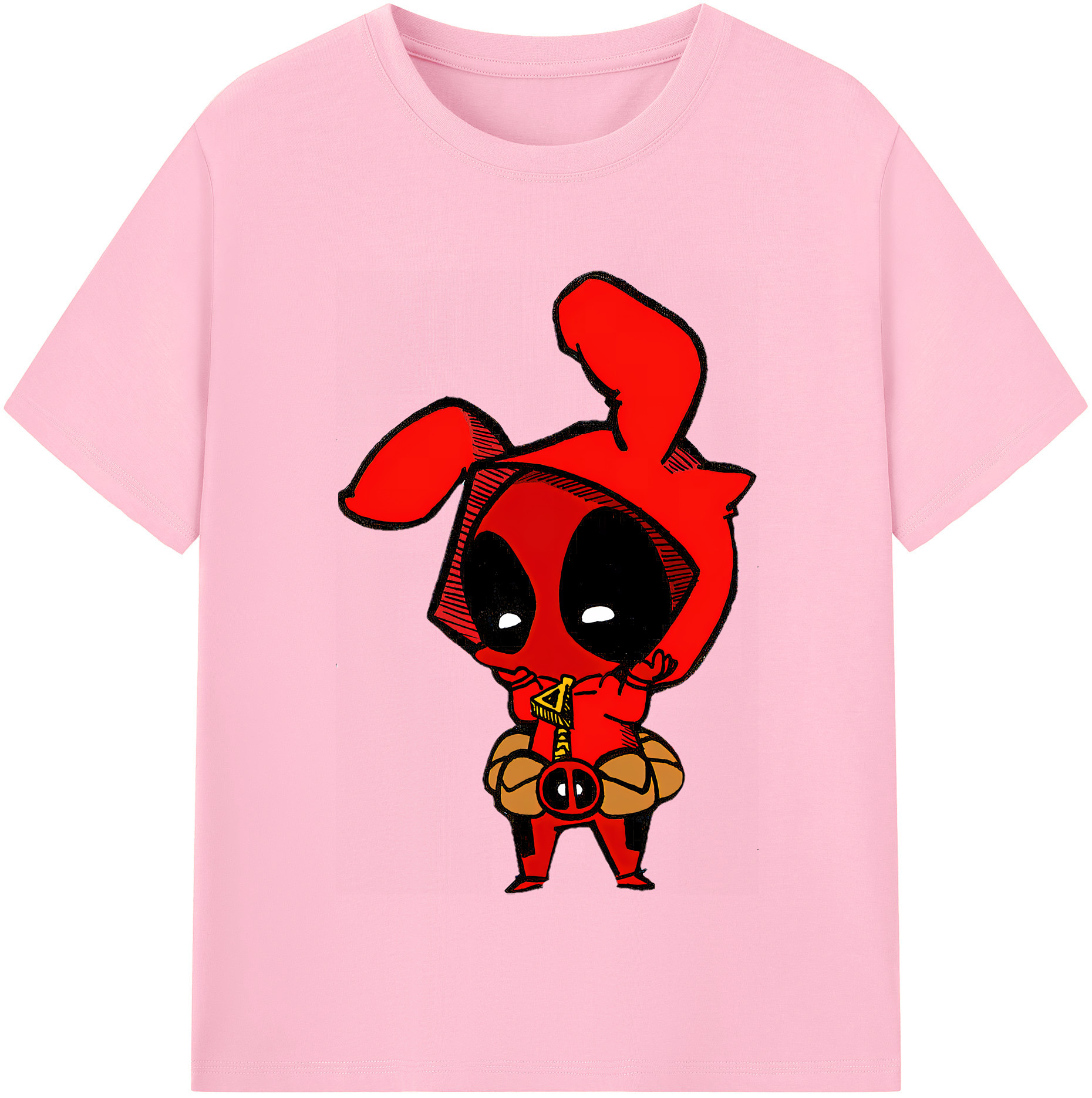 （画像用） Deadpool デッドプール 綿100％半袖Tシャツ（フロントプリント）