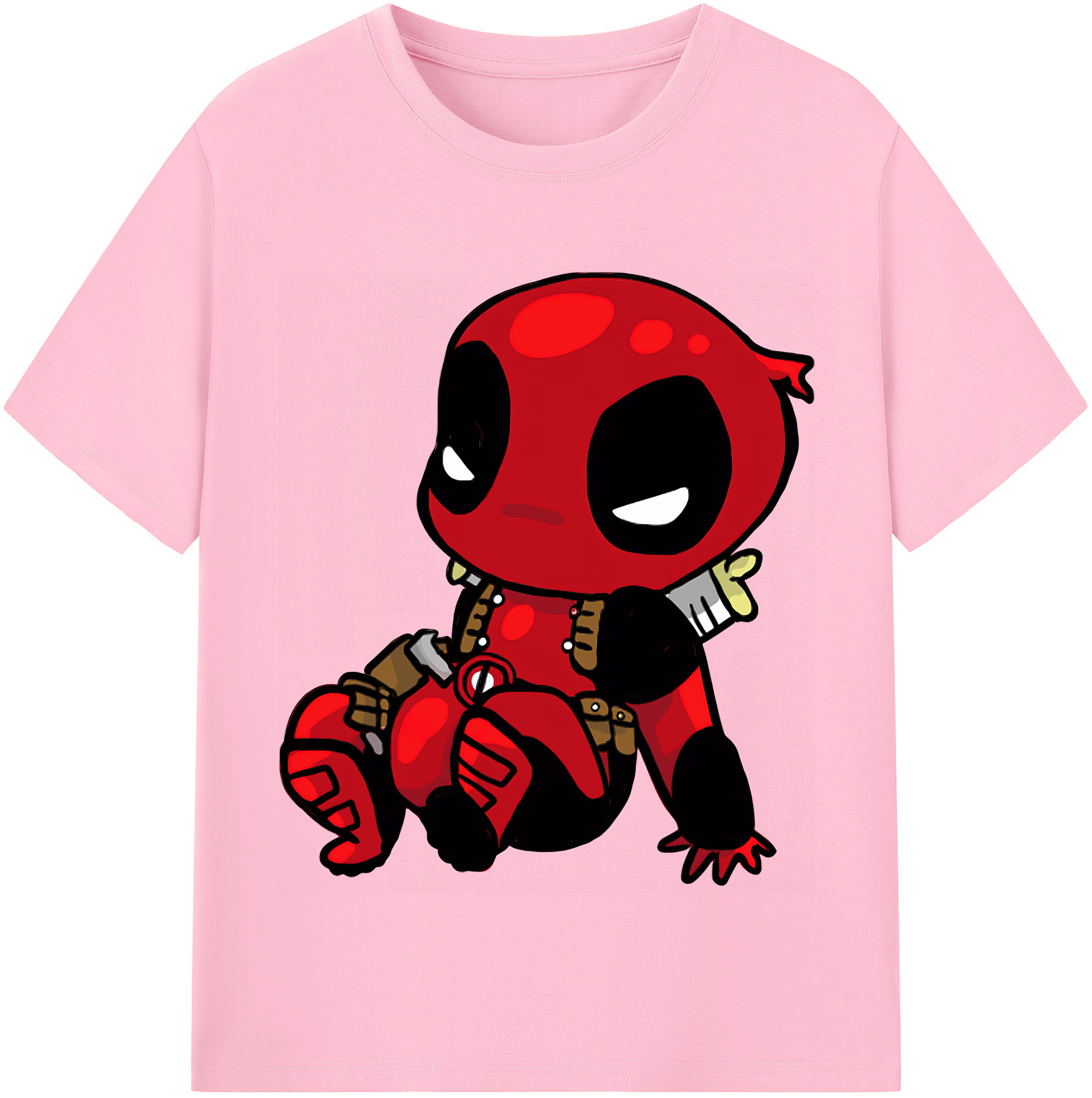 （画像用） Deadpool デッドプール 綿100％半袖Tシャツ（フロントプリント）