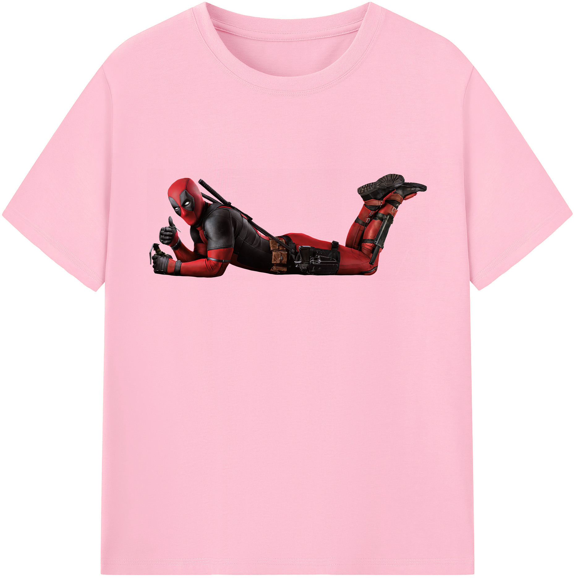 （画像用） Deadpool デッドプール 綿100％半袖Tシャツ（フロントプリント）