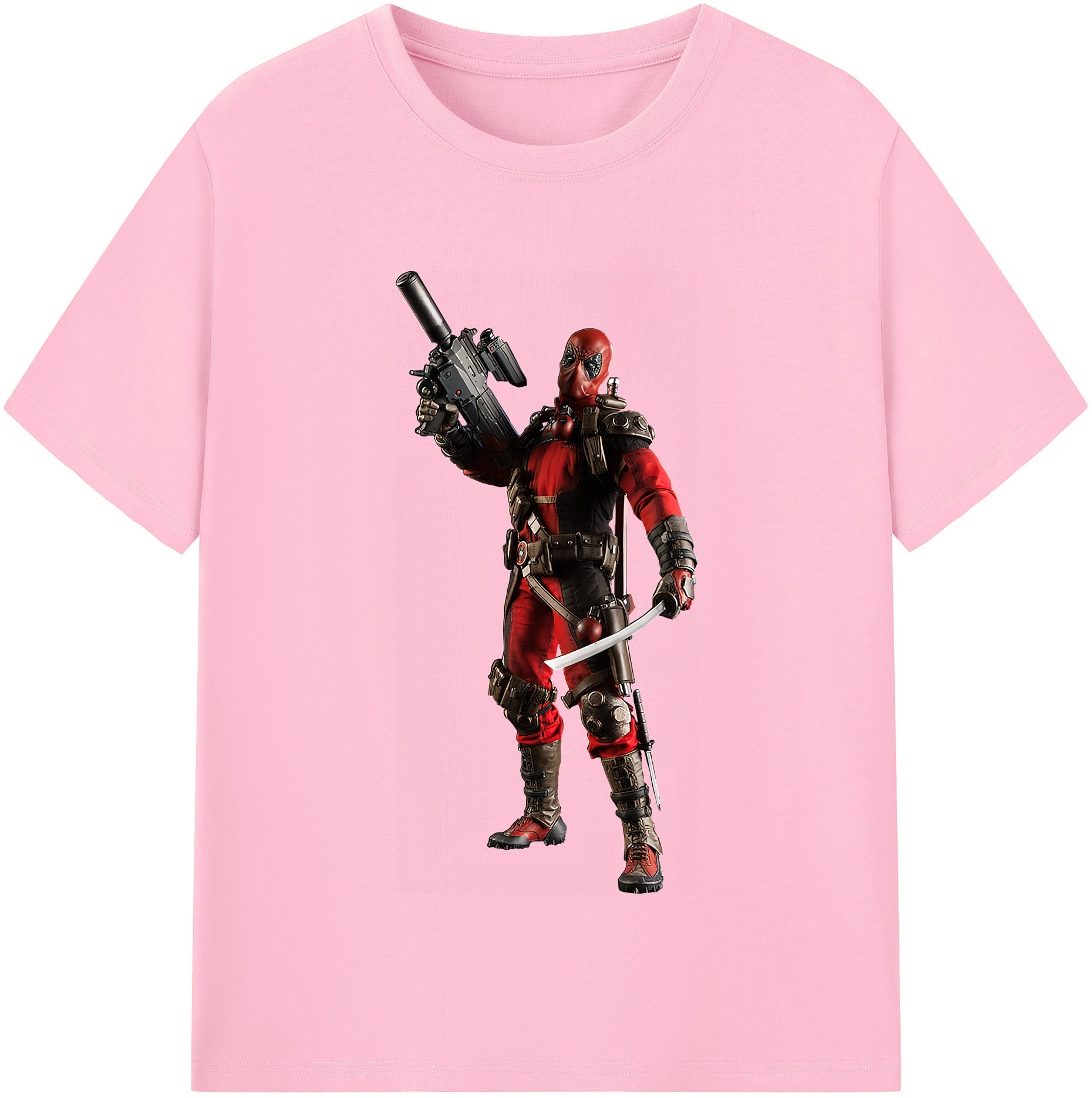 （画像用） Deadpool デッドプール 綿100％半袖Tシャツ（フロントプリント）