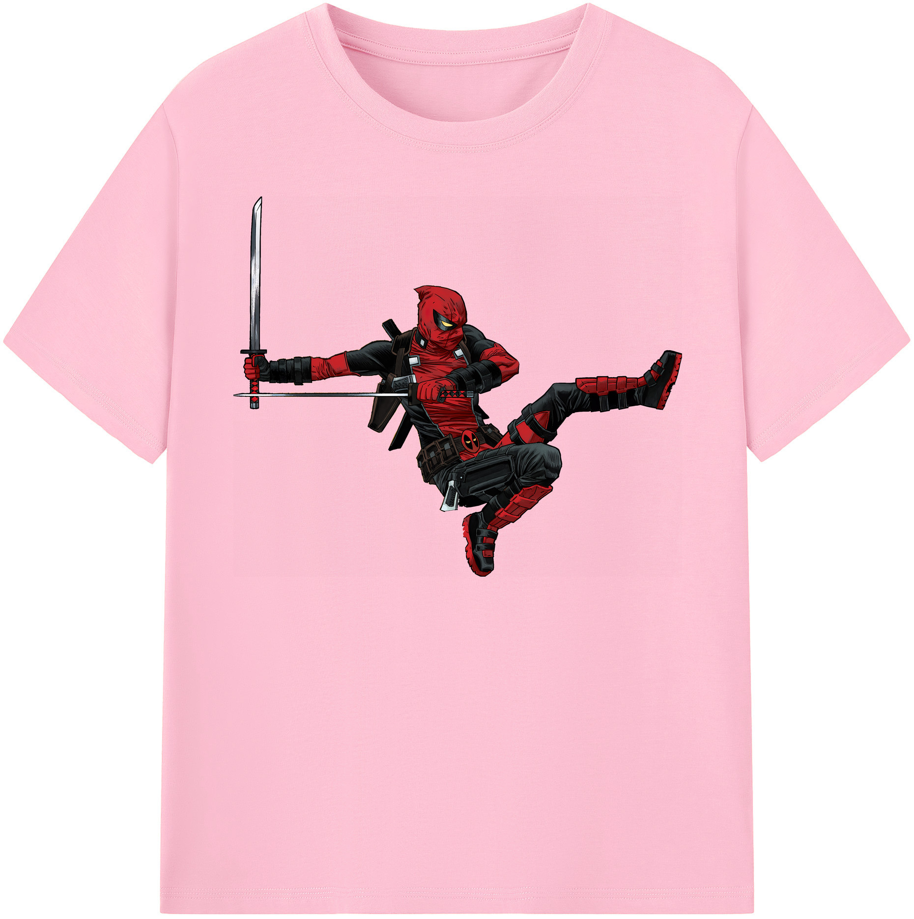 （画像用） Deadpool デッドプール 綿100％半袖Tシャツ（フロントプリント）
