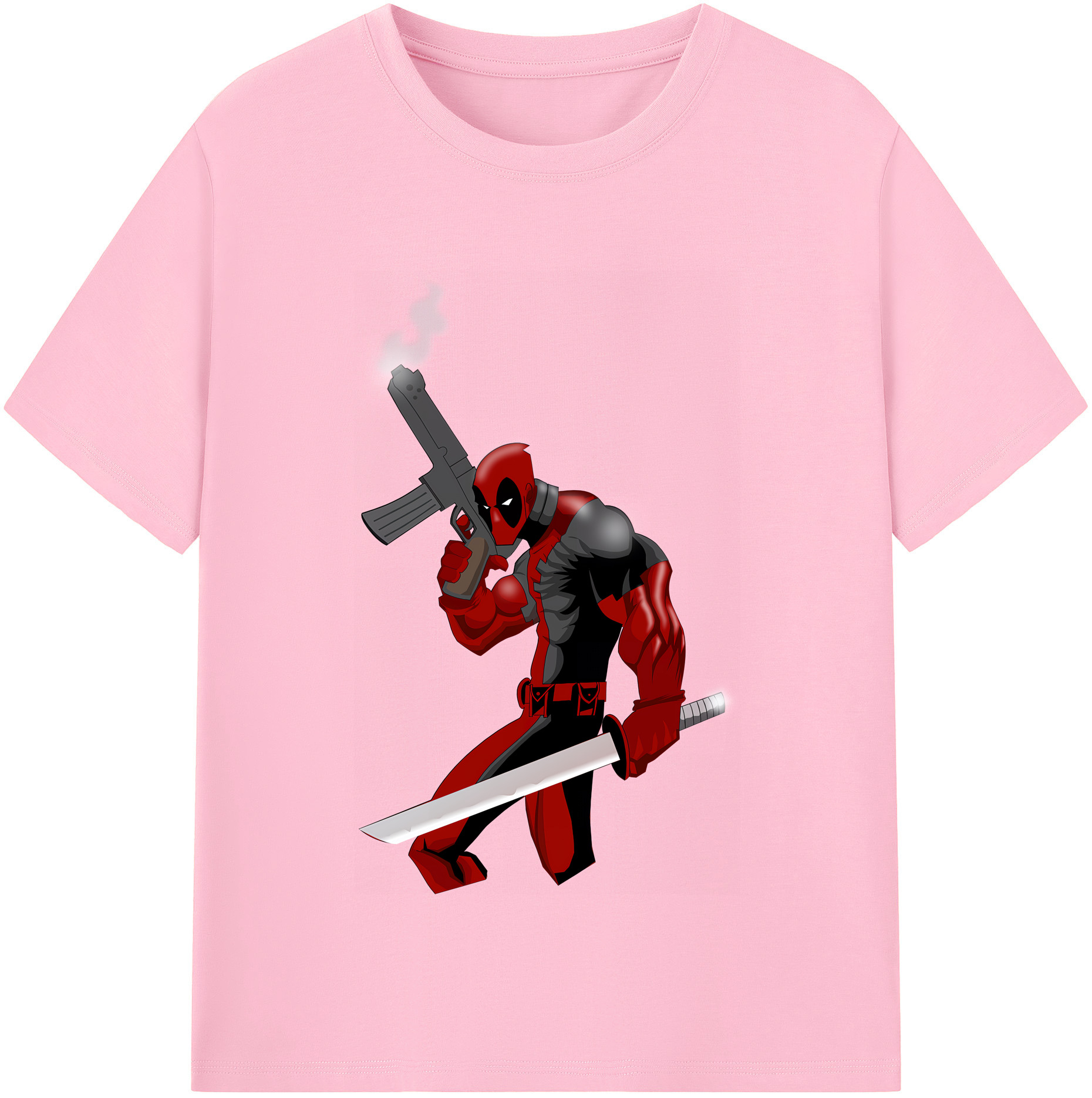 （画像用） Deadpool デッドプール 綿100％半袖Tシャツ（フロントプリント）