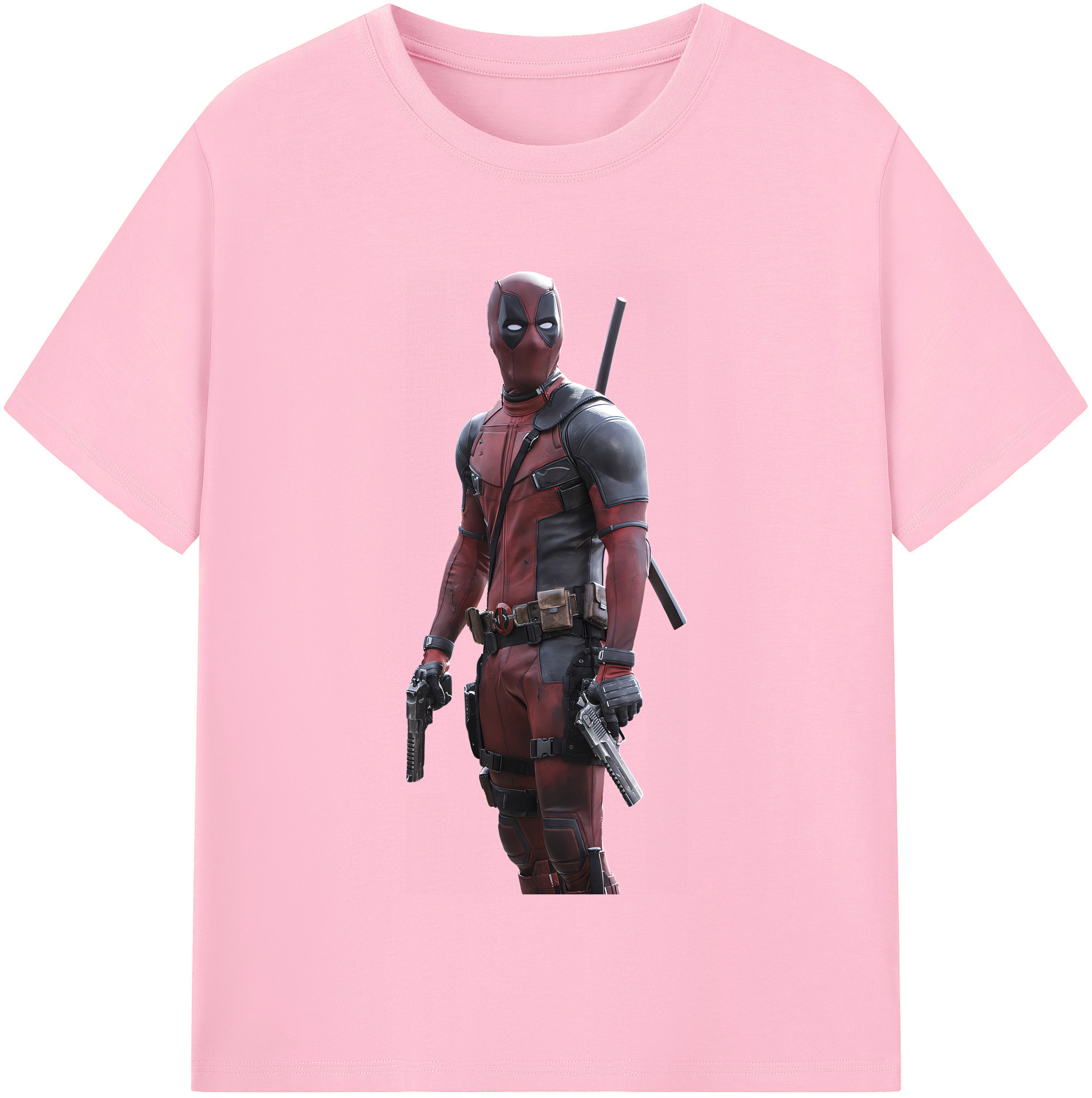 （画像用） Deadpool デッドプール 綿100％半袖Tシャツ（フロントプリント）