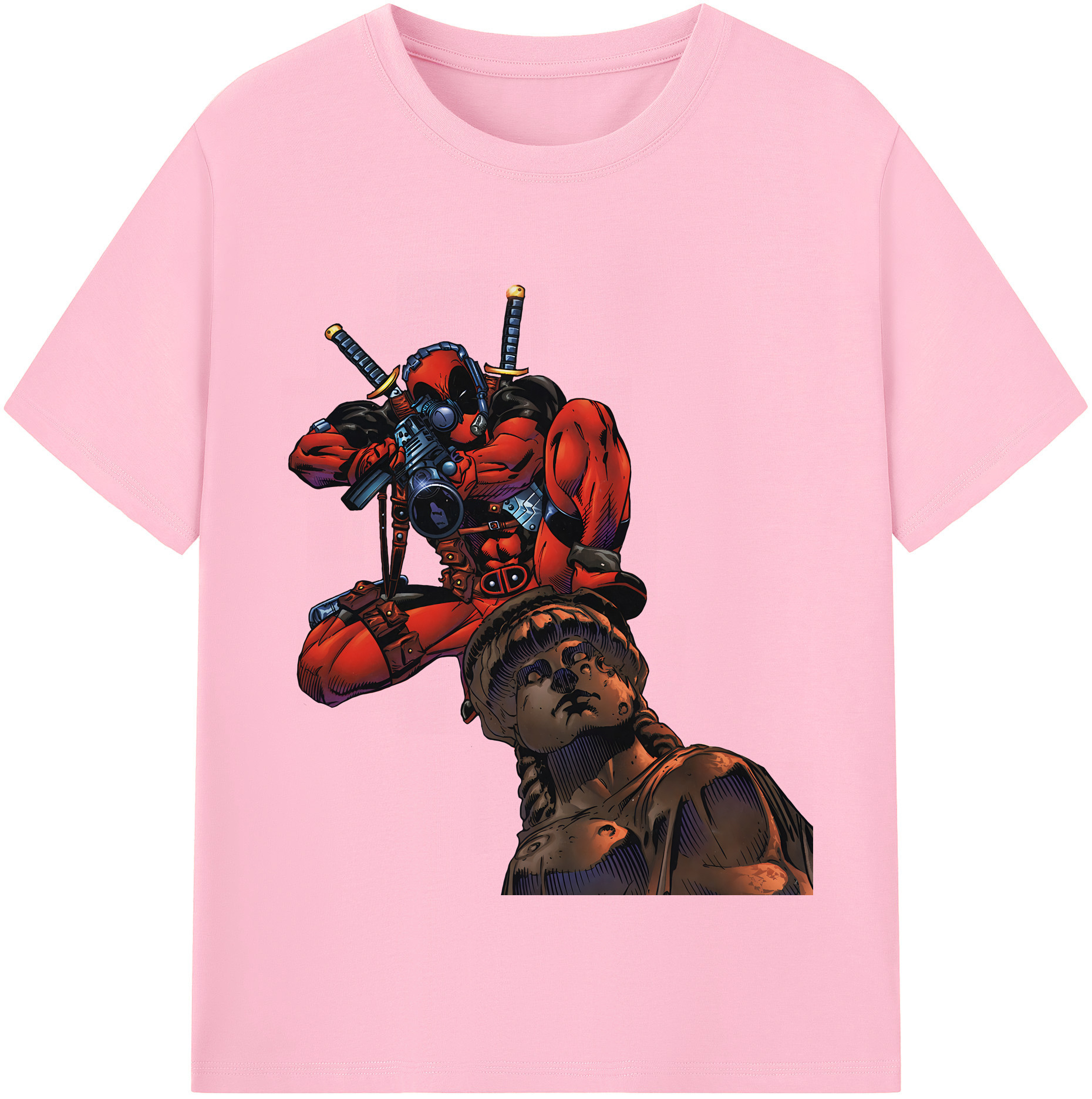 （画像用） Deadpool デッドプール 綿100％半袖Tシャツ（フロントプリント）
