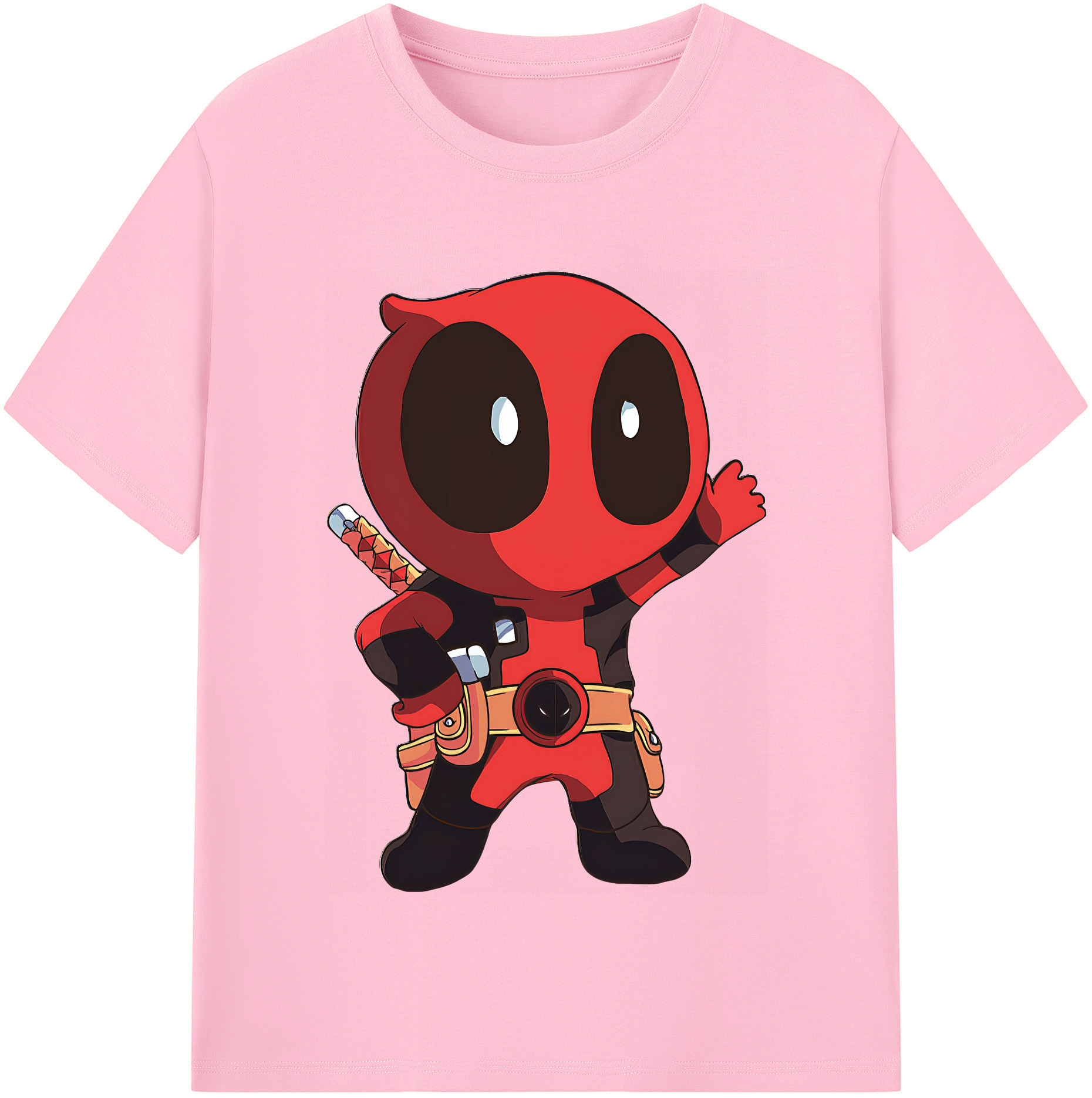 （画像用） Deadpool デッドプール 綿100％半袖Tシャツ（フロントプリント）