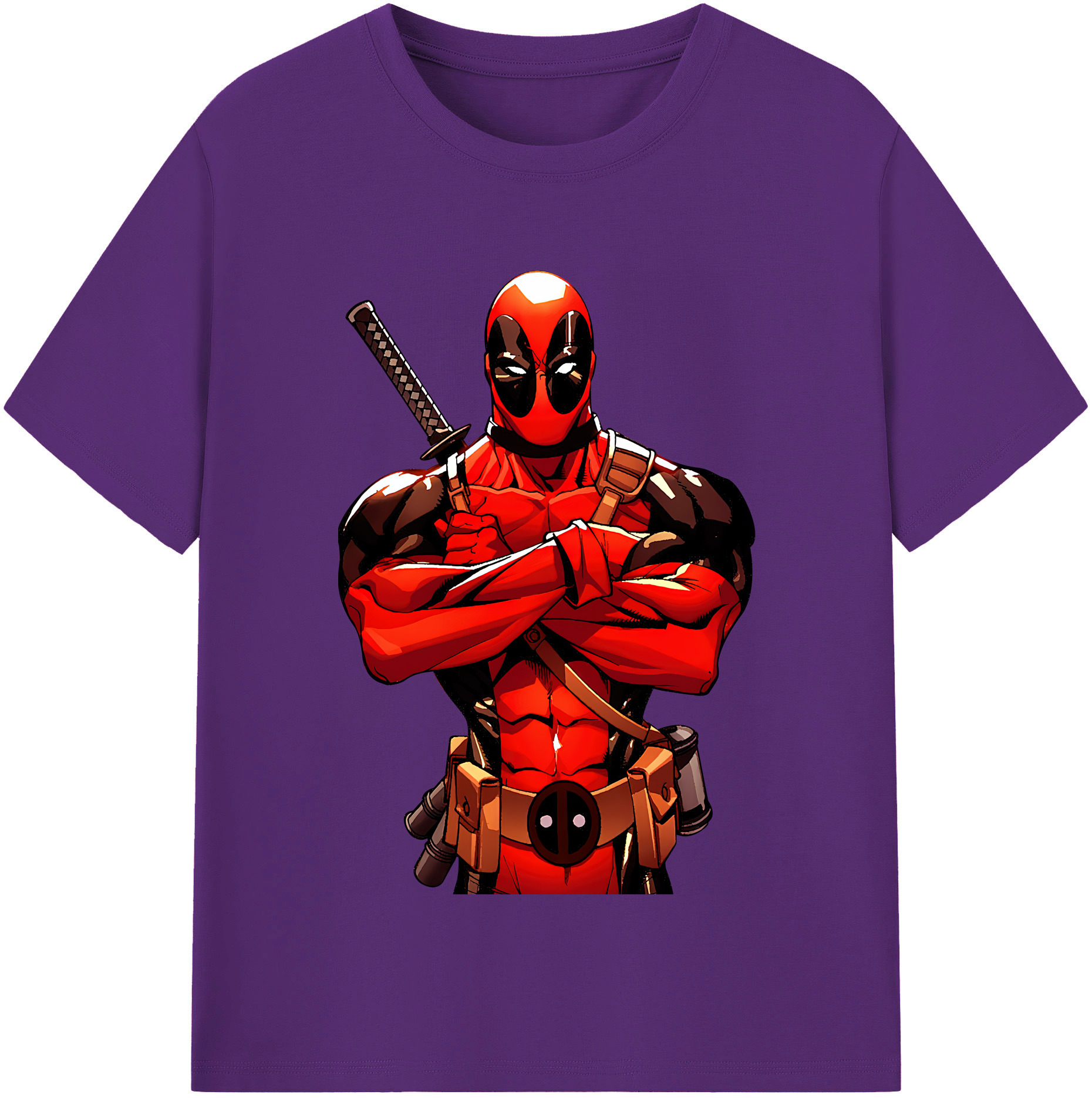 （画像用） Deadpool デッドプール 綿100％半袖Tシャツ（フロントプリント）