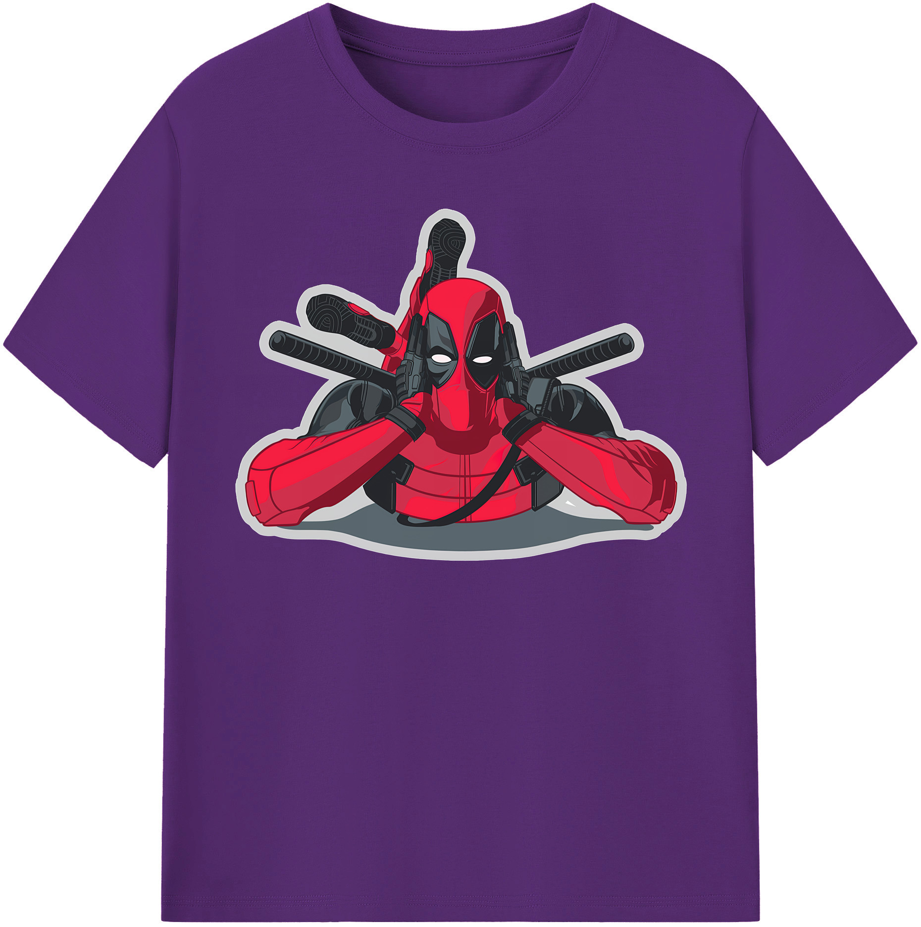 （画像用） Deadpool デッドプール 綿100％半袖Tシャツ（フロントプリント）