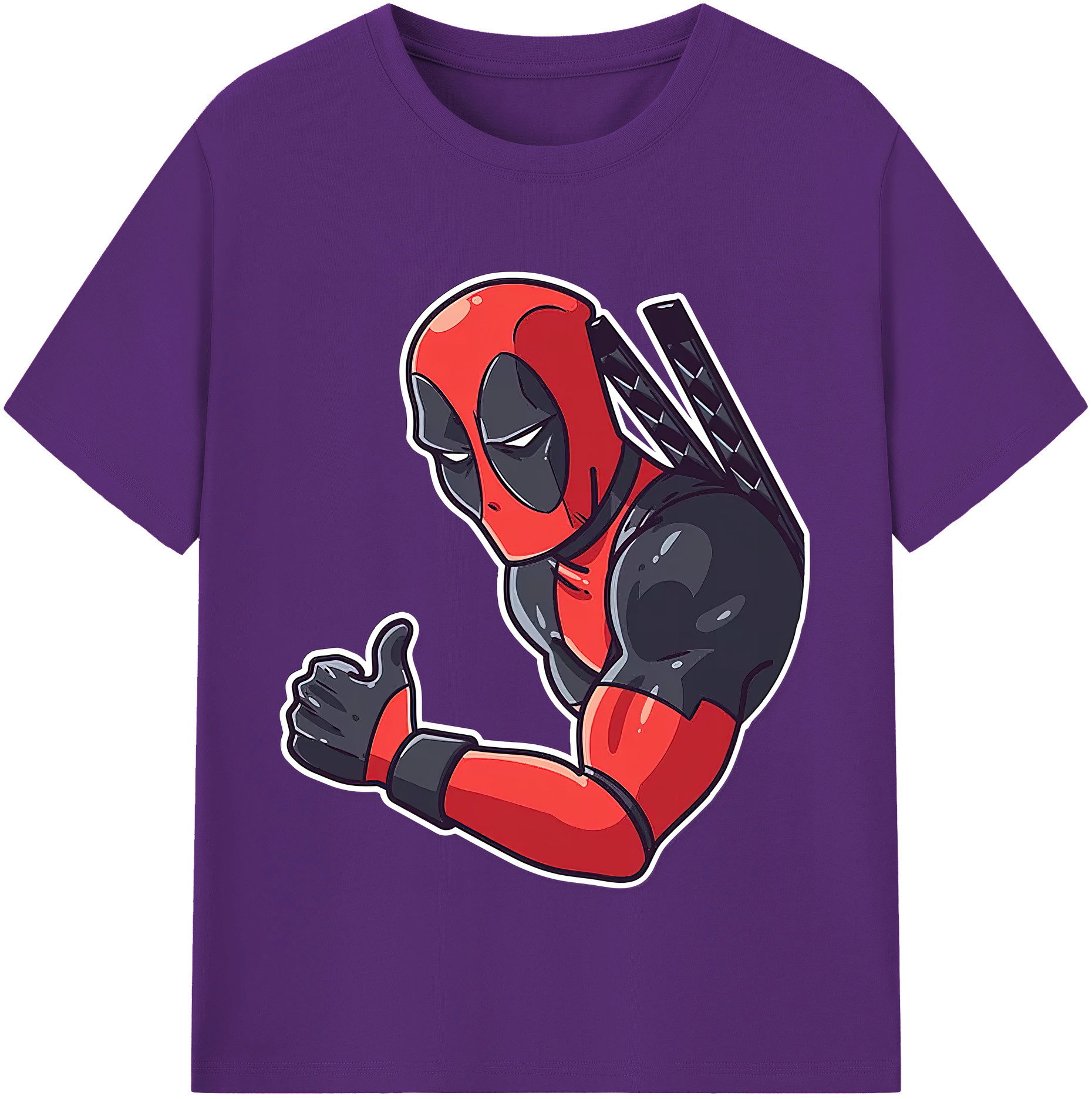 （画像用） Deadpool デッドプール 綿100％半袖Tシャツ（フロントプリント）