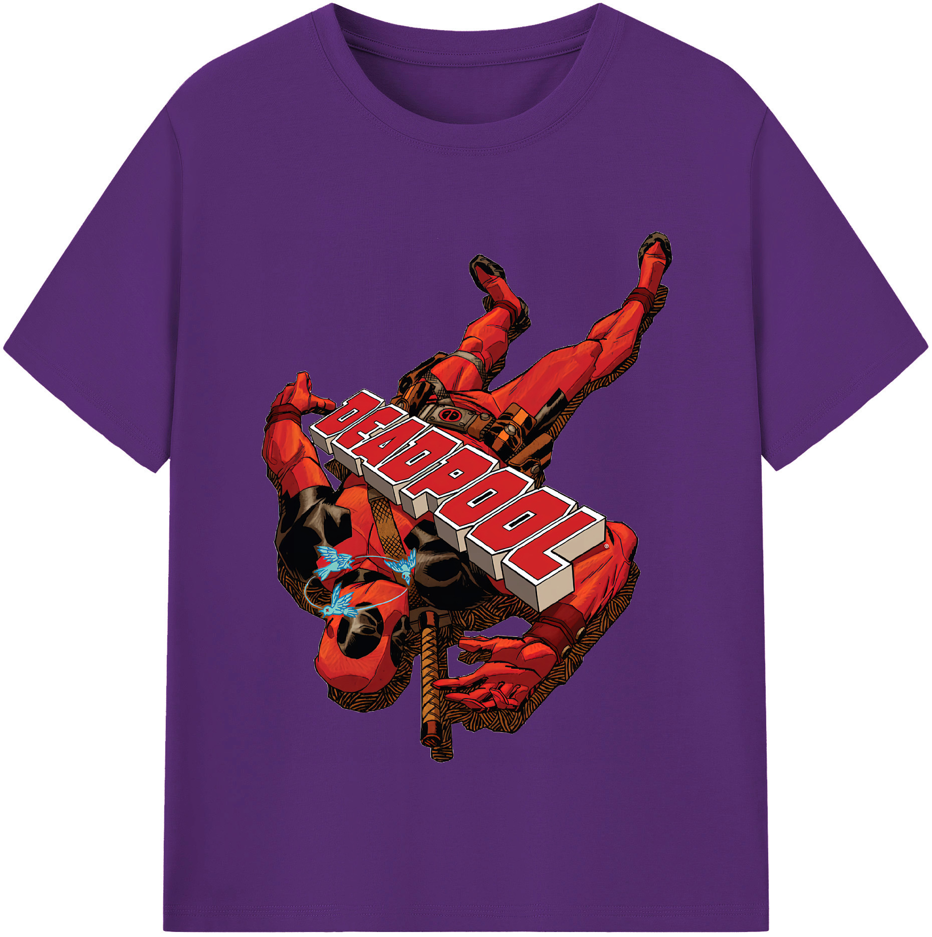 （画像用） Deadpool デッドプール 綿100％半袖Tシャツ（フロントプリント）