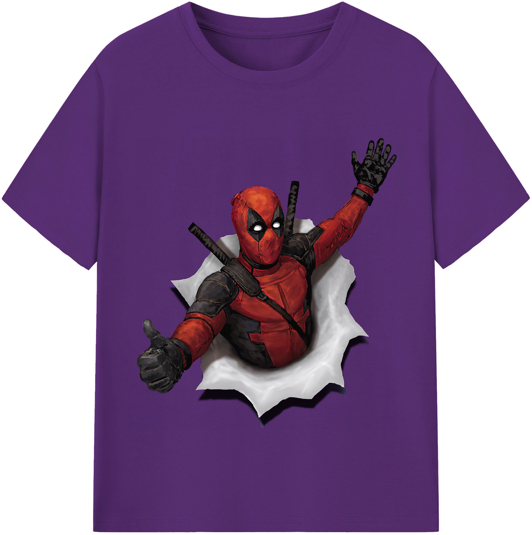 （画像用） Deadpool デッドプール 綿100％半袖Tシャツ（フロントプリント）