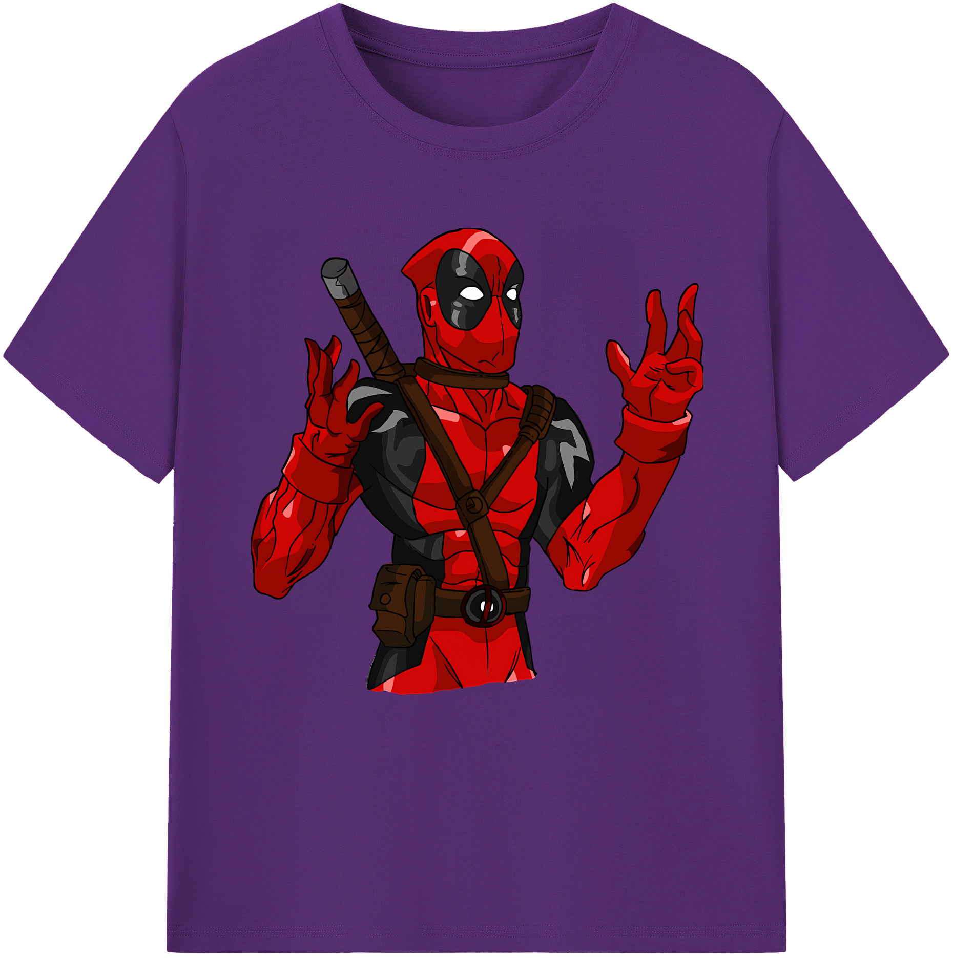 （画像用） Deadpool デッドプール 綿100％半袖Tシャツ（フロントプリント）