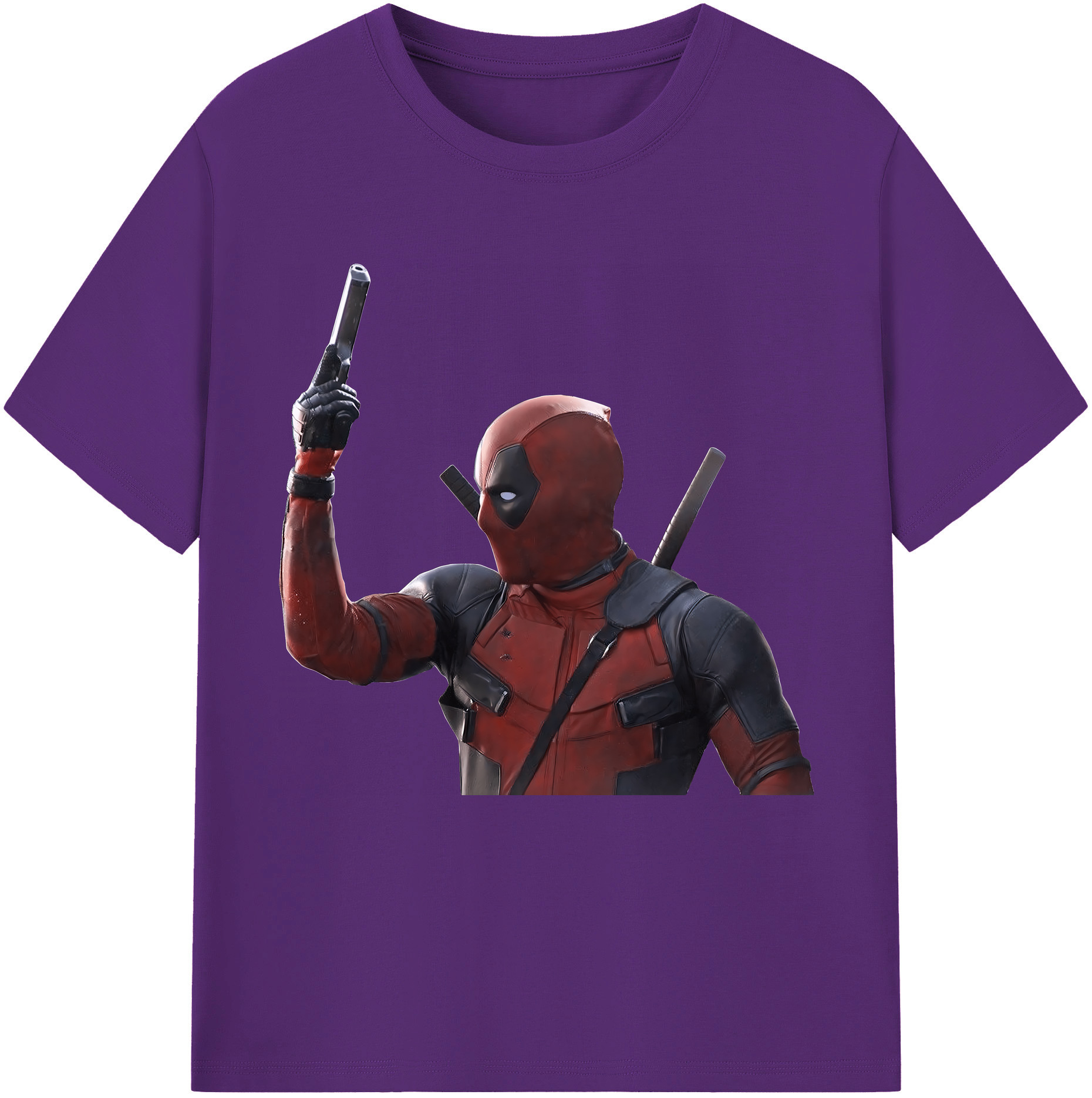 （画像用） Deadpool デッドプール 綿100％半袖Tシャツ（フロントプリント）