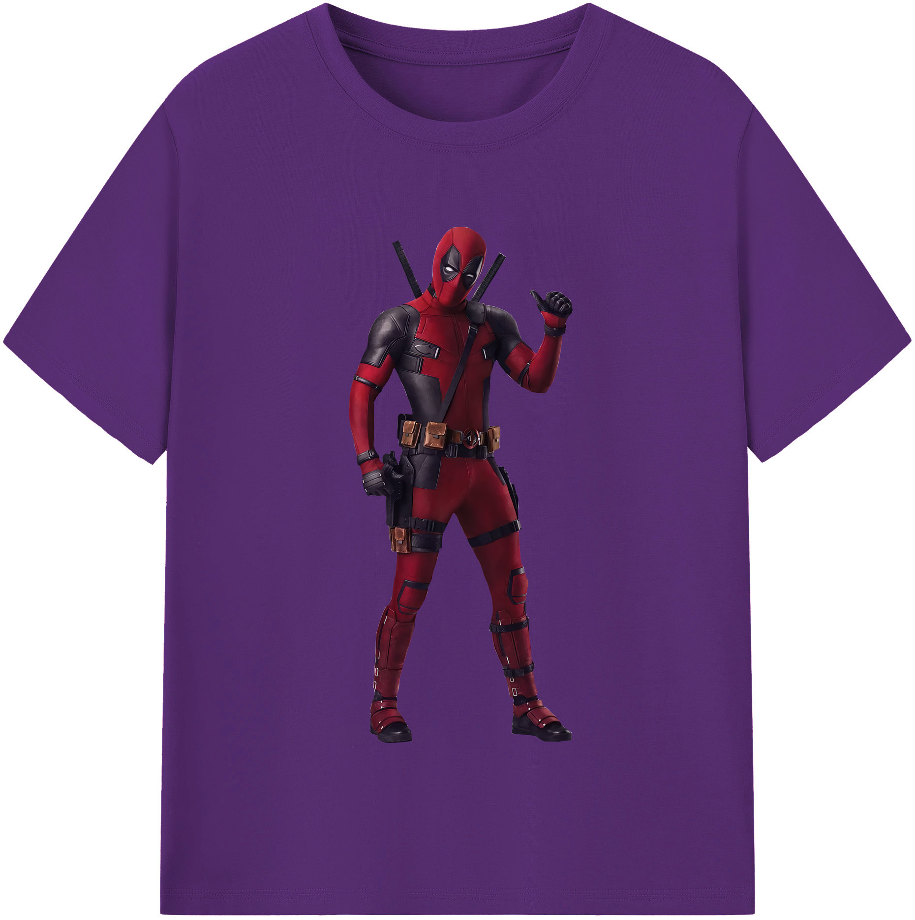 （画像用） Deadpool デッドプール 綿100％半袖Tシャツ（フロントプリント）
