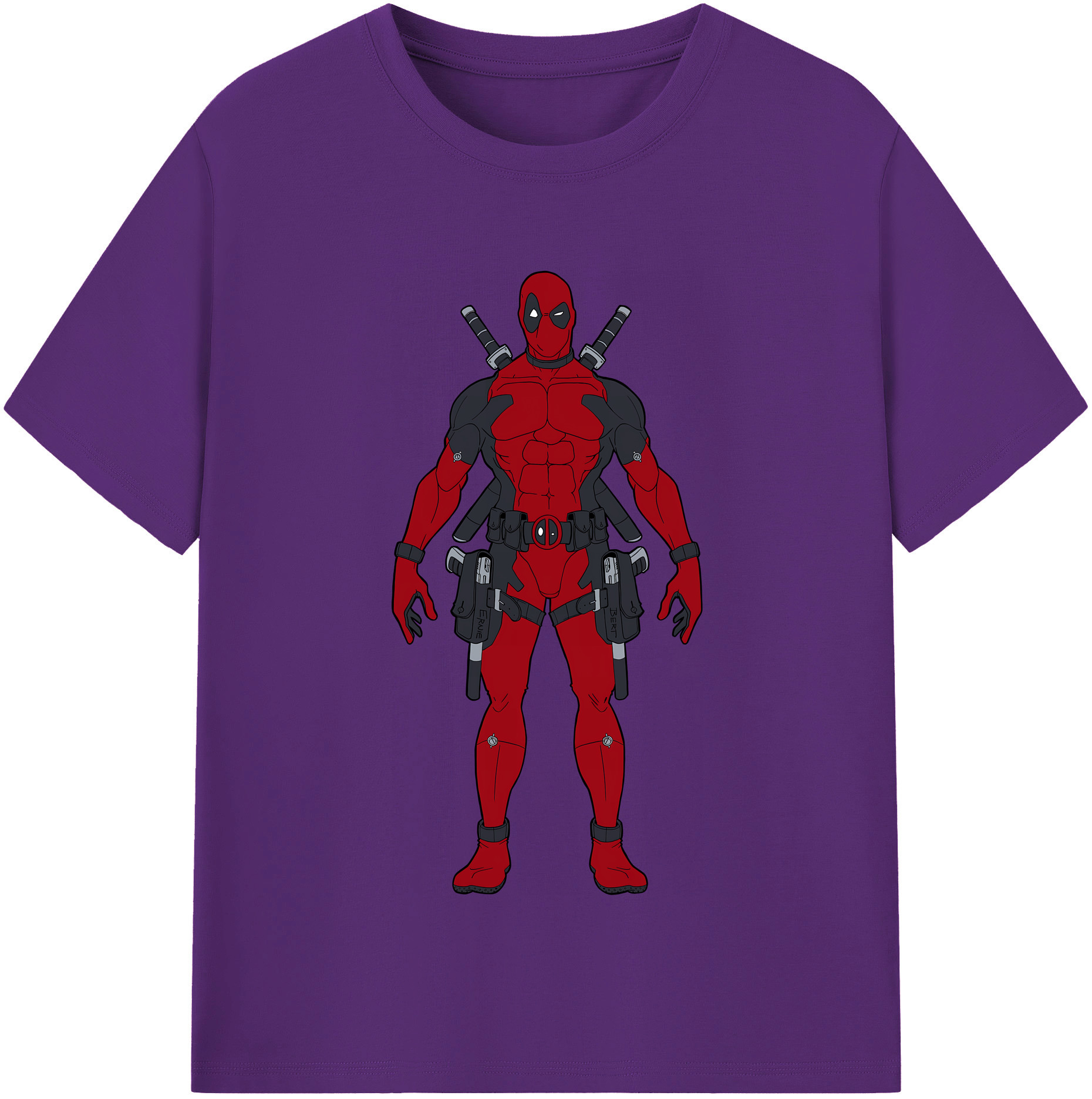 （画像用） Deadpool デッドプール 綿100％半袖Tシャツ（フロントプリント）