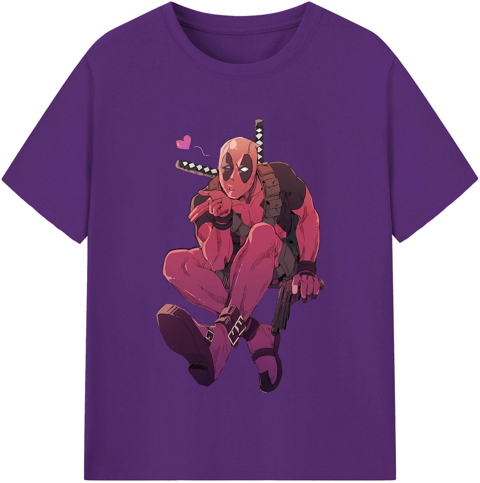 （画像用） Deadpool デッドプール 綿100％半袖Tシャツ（フロントプリント）