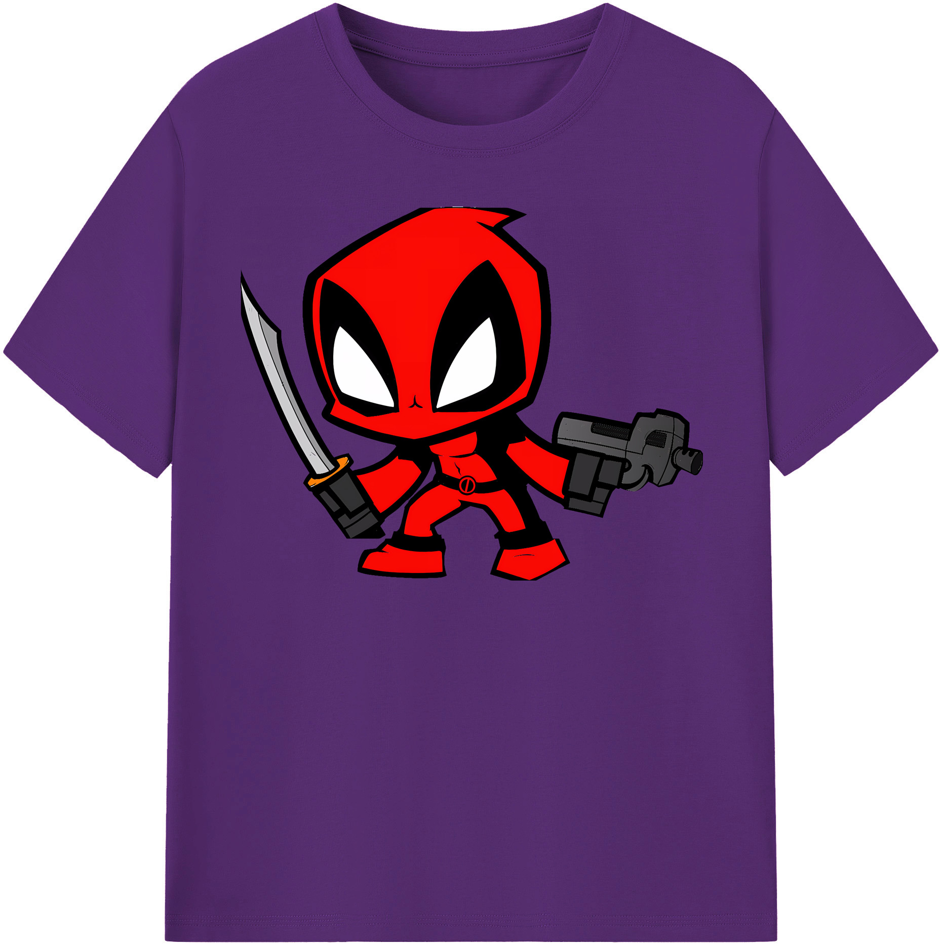 （画像用） Deadpool デッドプール 綿100％半袖Tシャツ（フロントプリント）