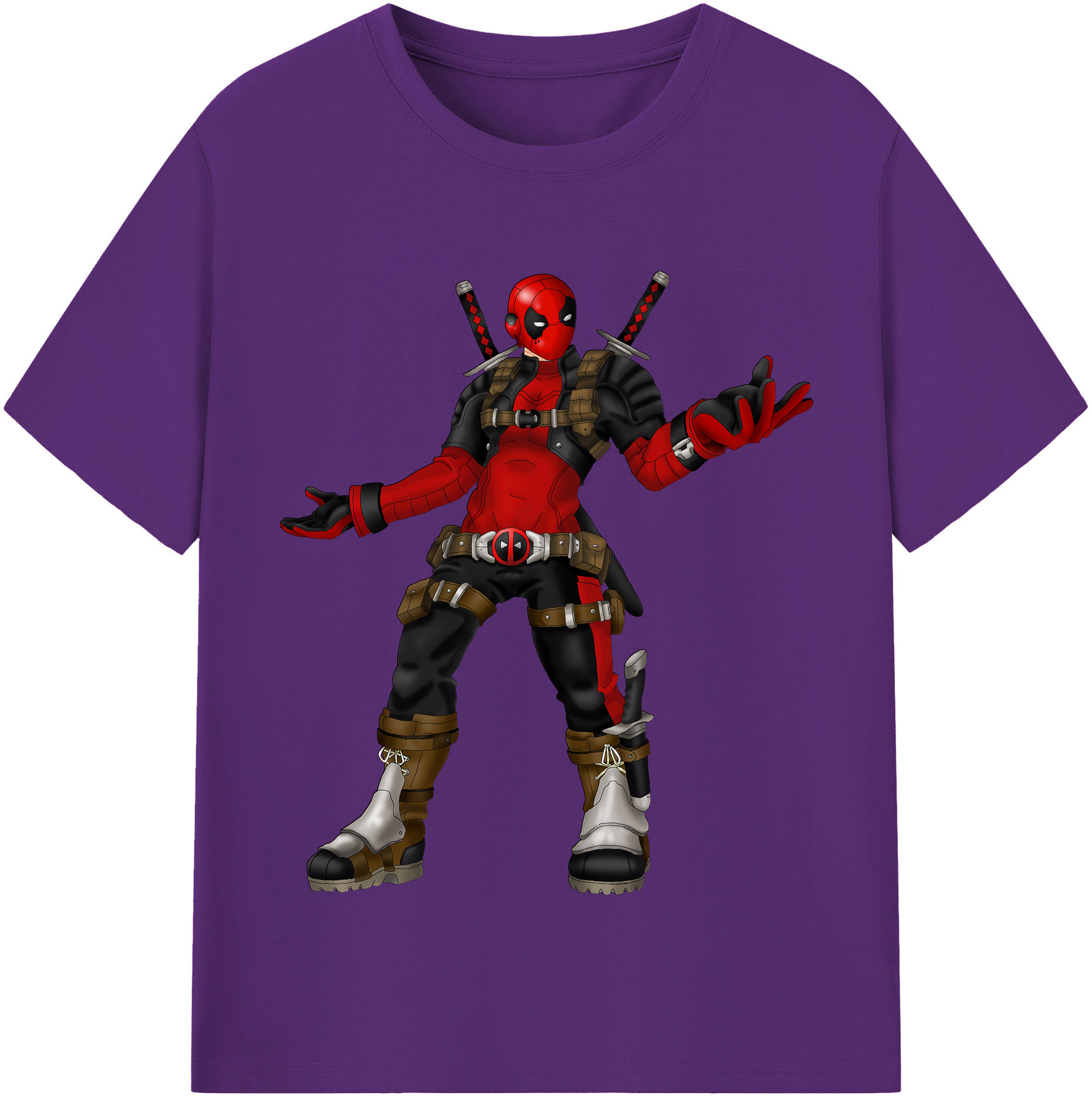（画像用） Deadpool デッドプール 綿100％半袖Tシャツ（フロントプリント）