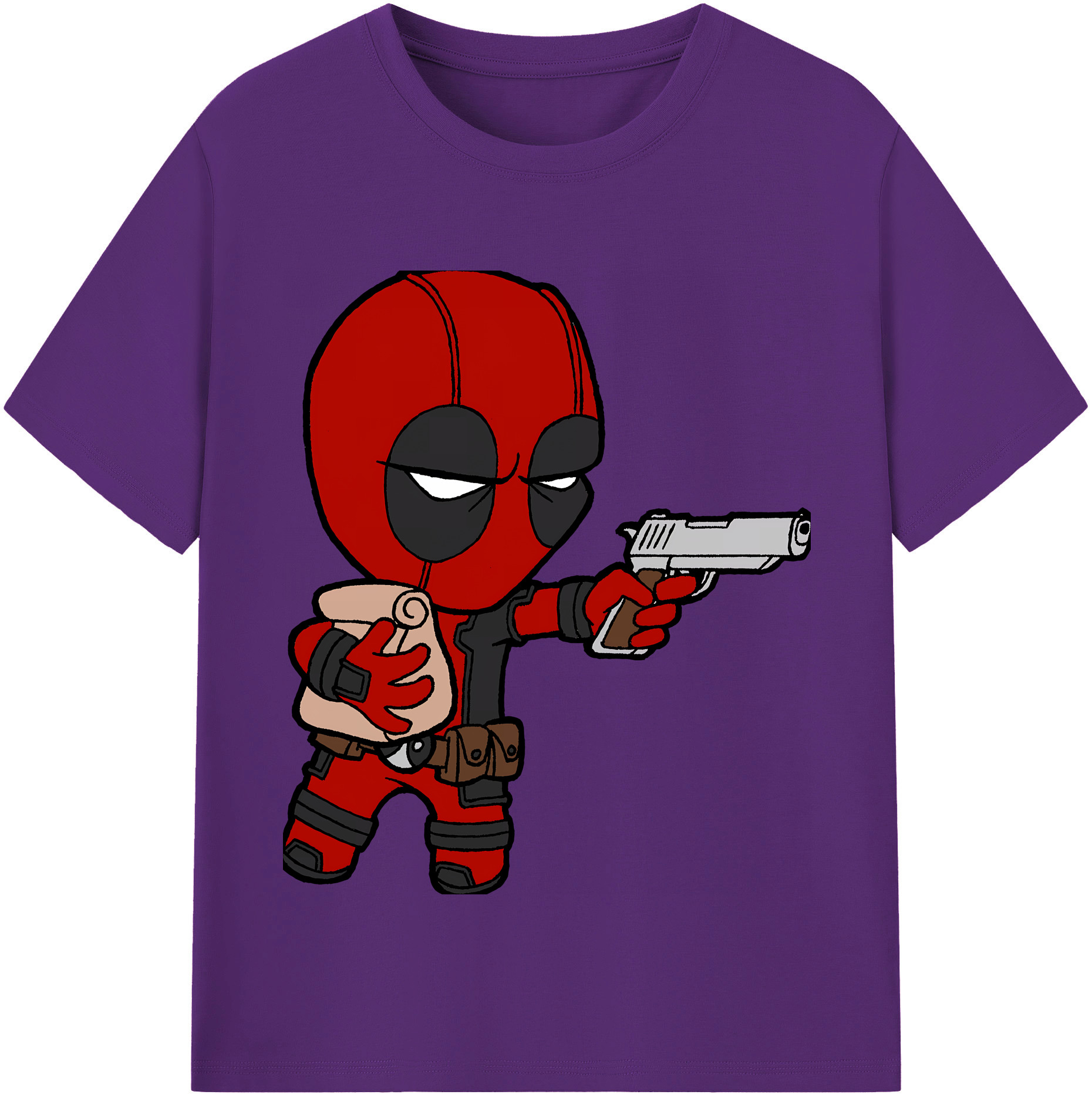 （画像用） Deadpool デッドプール 綿100％半袖Tシャツ（フロントプリント）