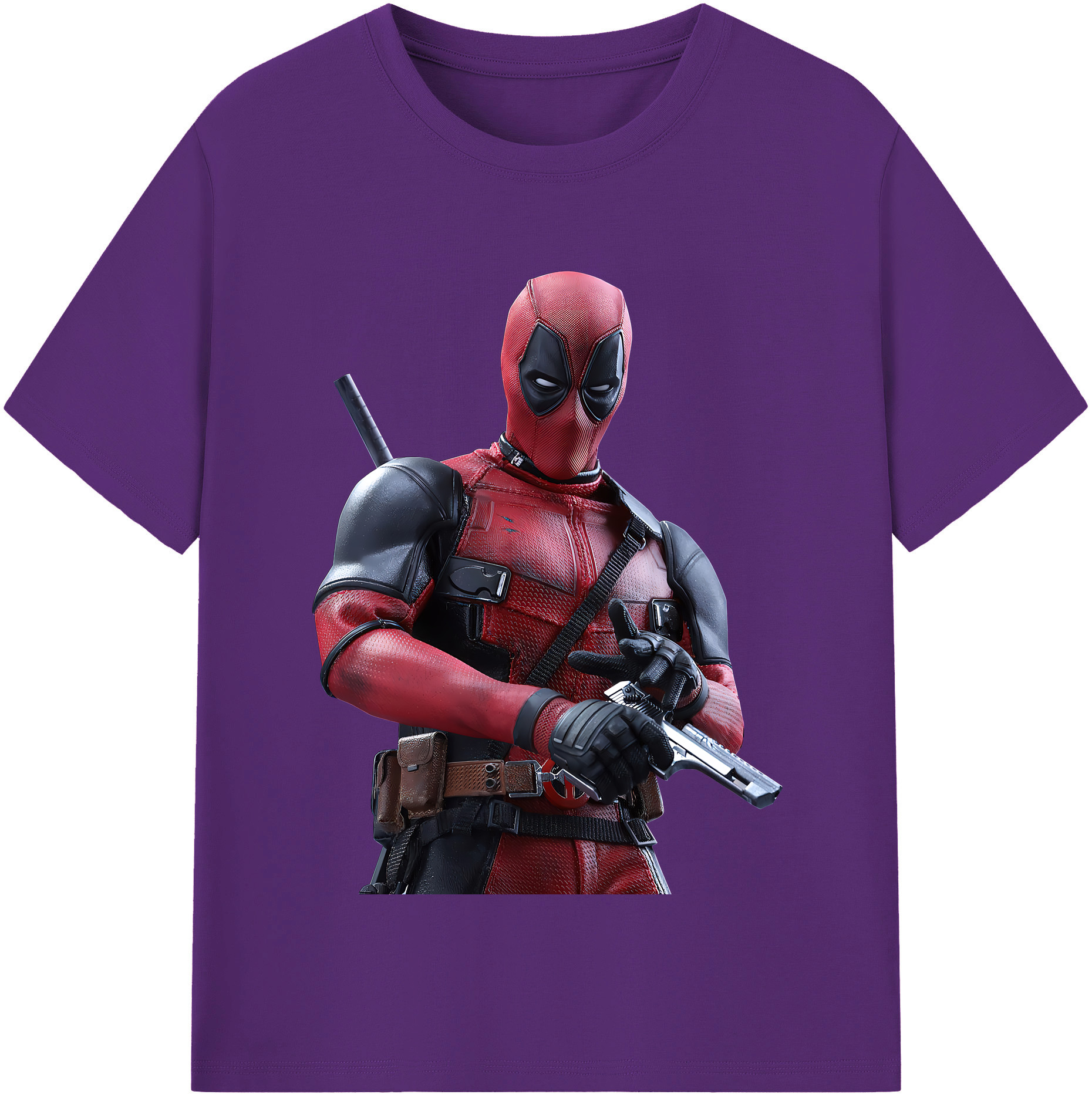 （画像用） Deadpool デッドプール 綿100％半袖Tシャツ（フロントプリント）