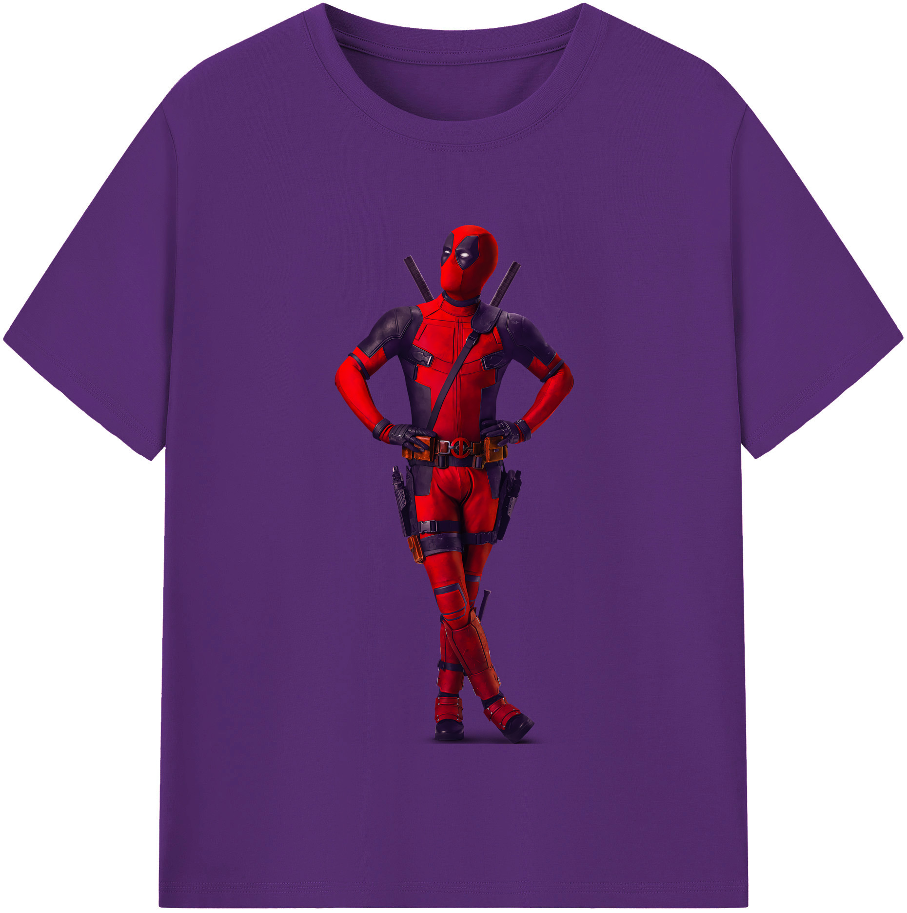 （画像用） Deadpool デッドプール 綿100％半袖Tシャツ（フロントプリント）