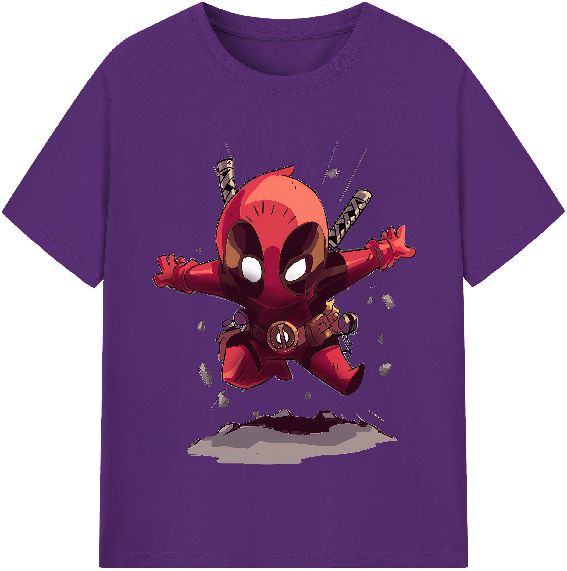 （画像用） Deadpool デッドプール 綿100％半袖Tシャツ（フロントプリント）