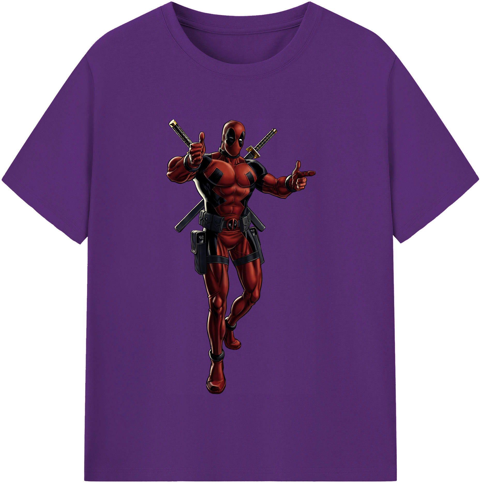 （画像用） Deadpool デッドプール 綿100％半袖Tシャツ（フロントプリント）