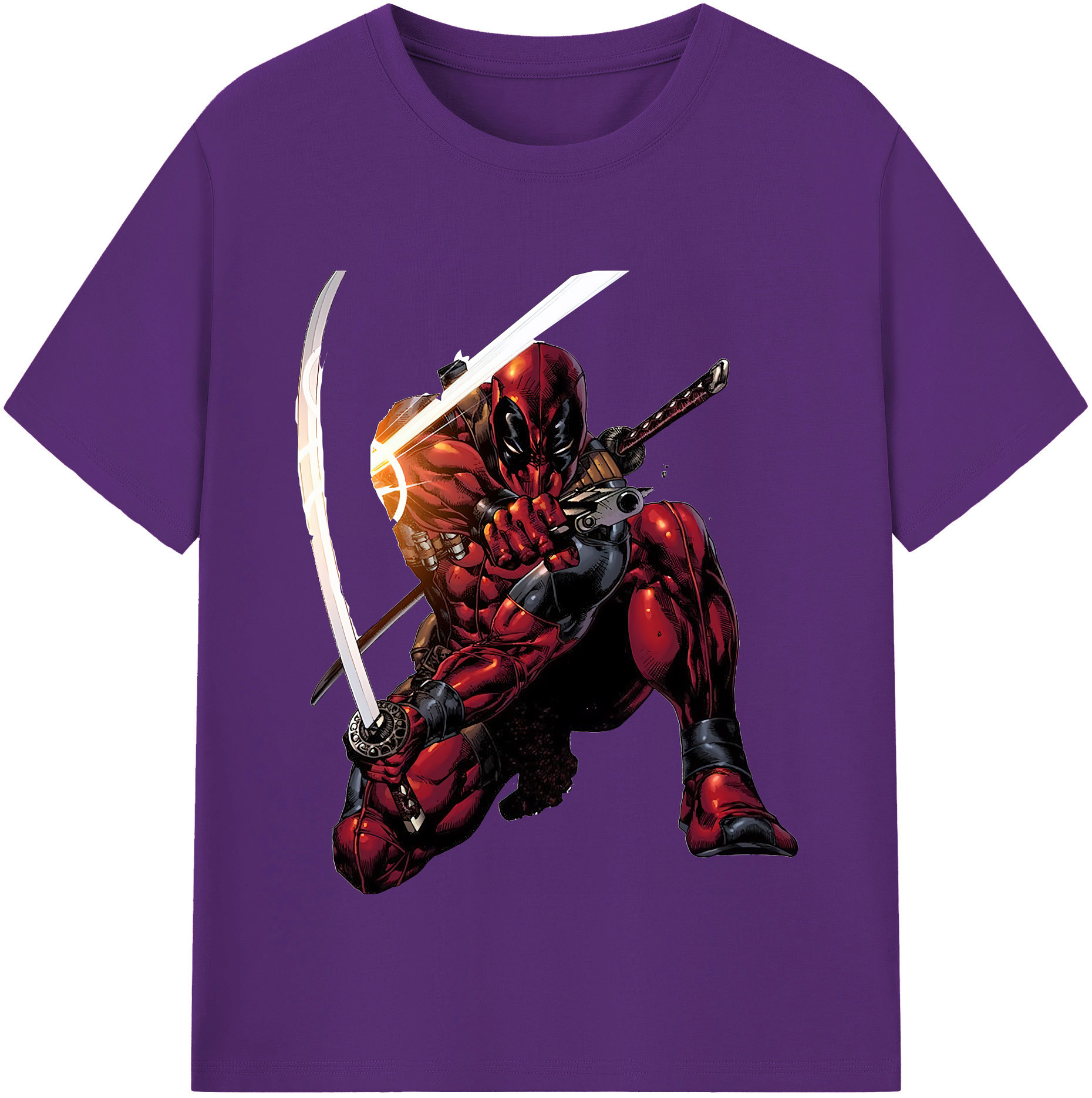 （画像用） Deadpool デッドプール 綿100％半袖Tシャツ（フロントプリント）