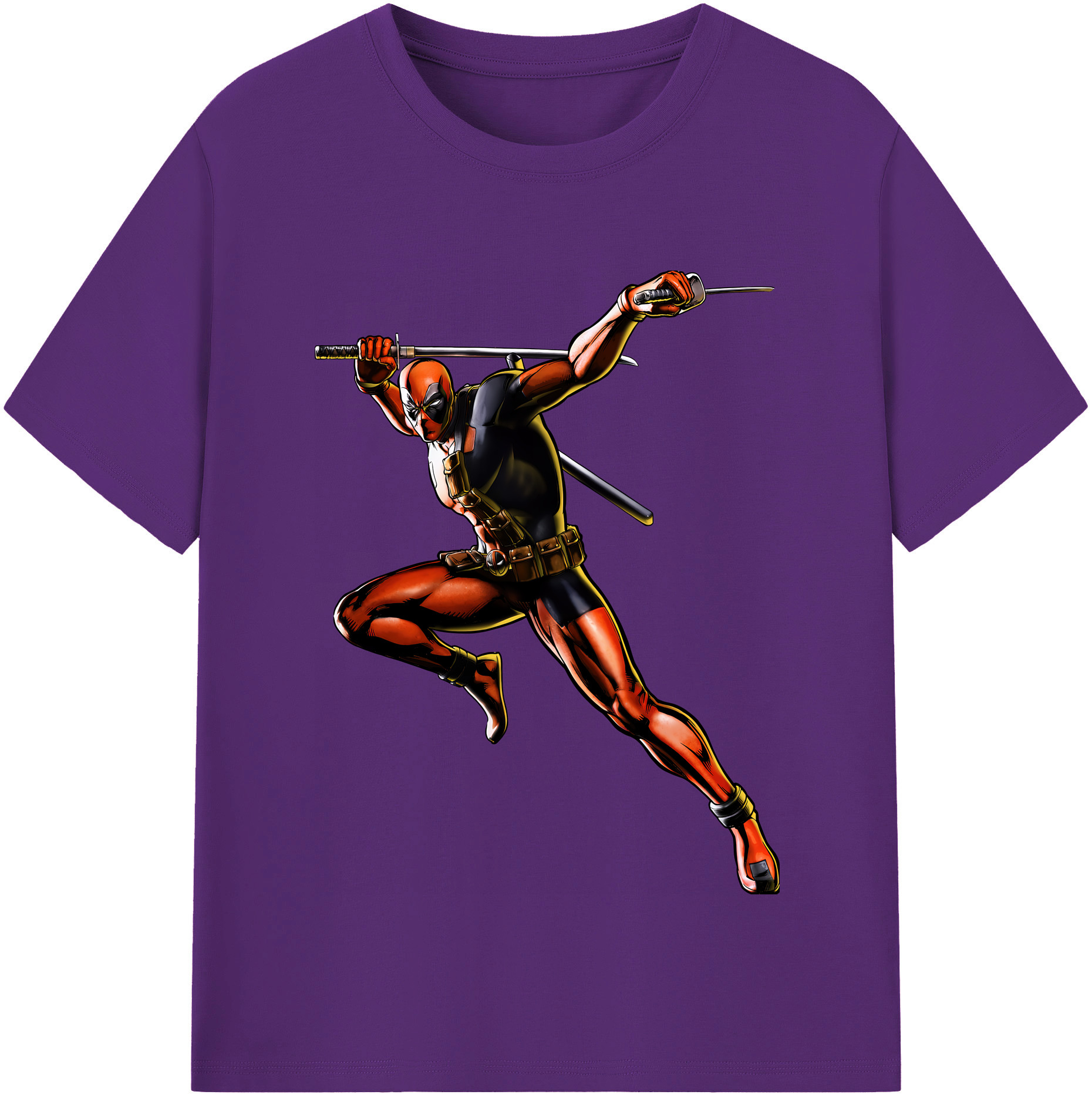 （画像用） Deadpool デッドプール 綿100％半袖Tシャツ（フロントプリント）