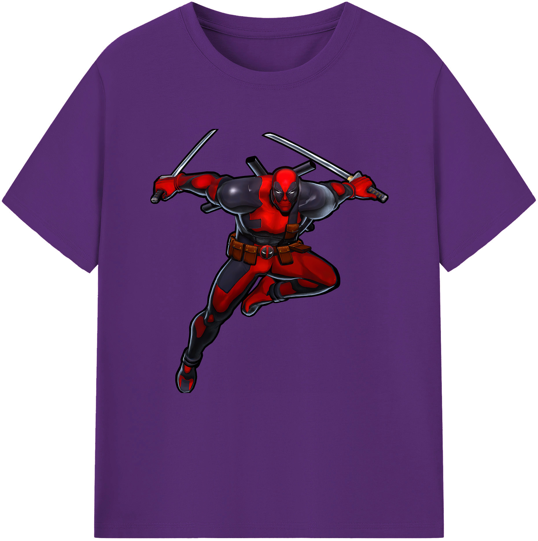 （画像用） Deadpool デッドプール 綿100％半袖Tシャツ（フロントプリント）