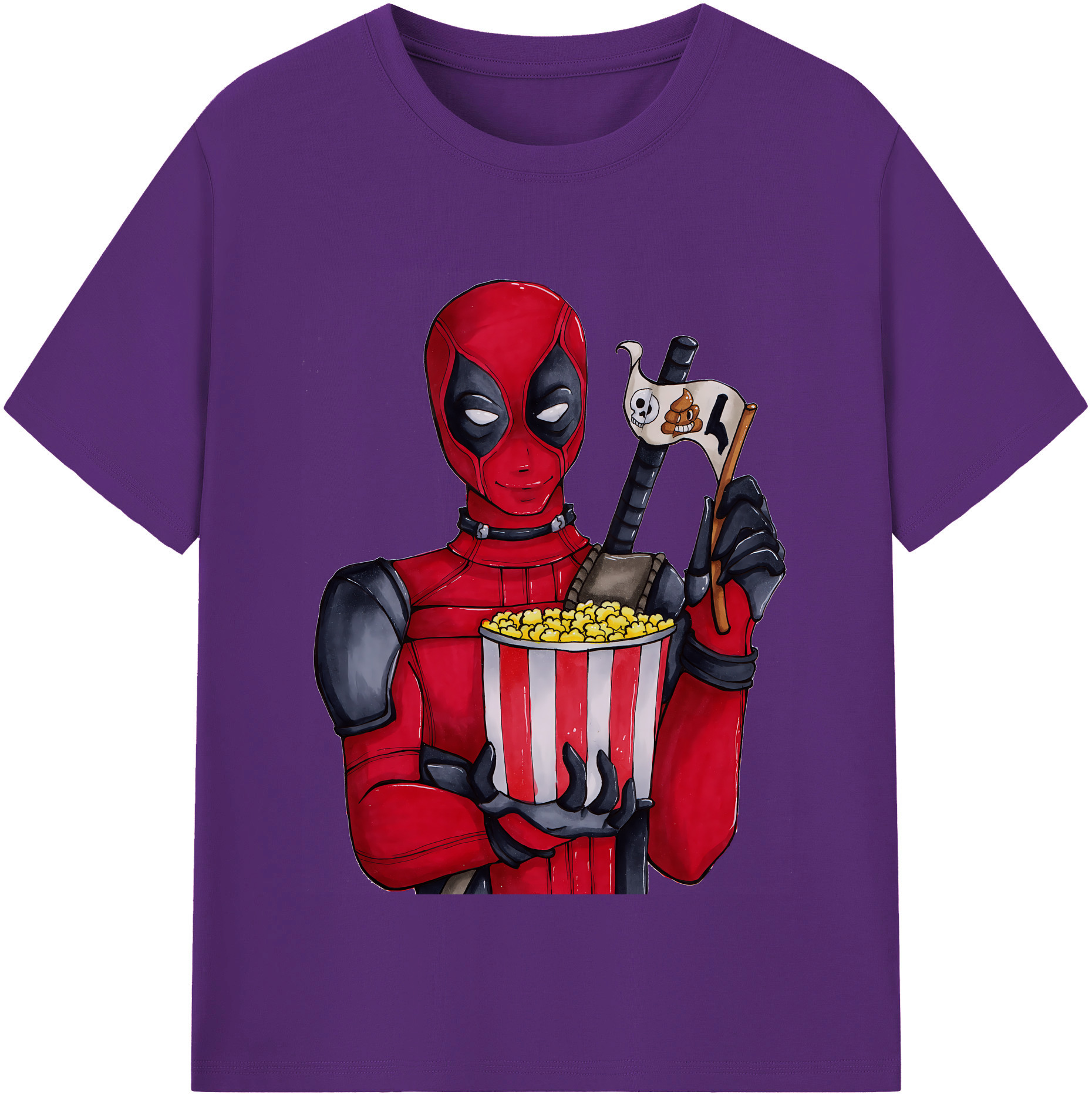 （画像用） Deadpool デッドプール 綿100％半袖Tシャツ（フロントプリント）