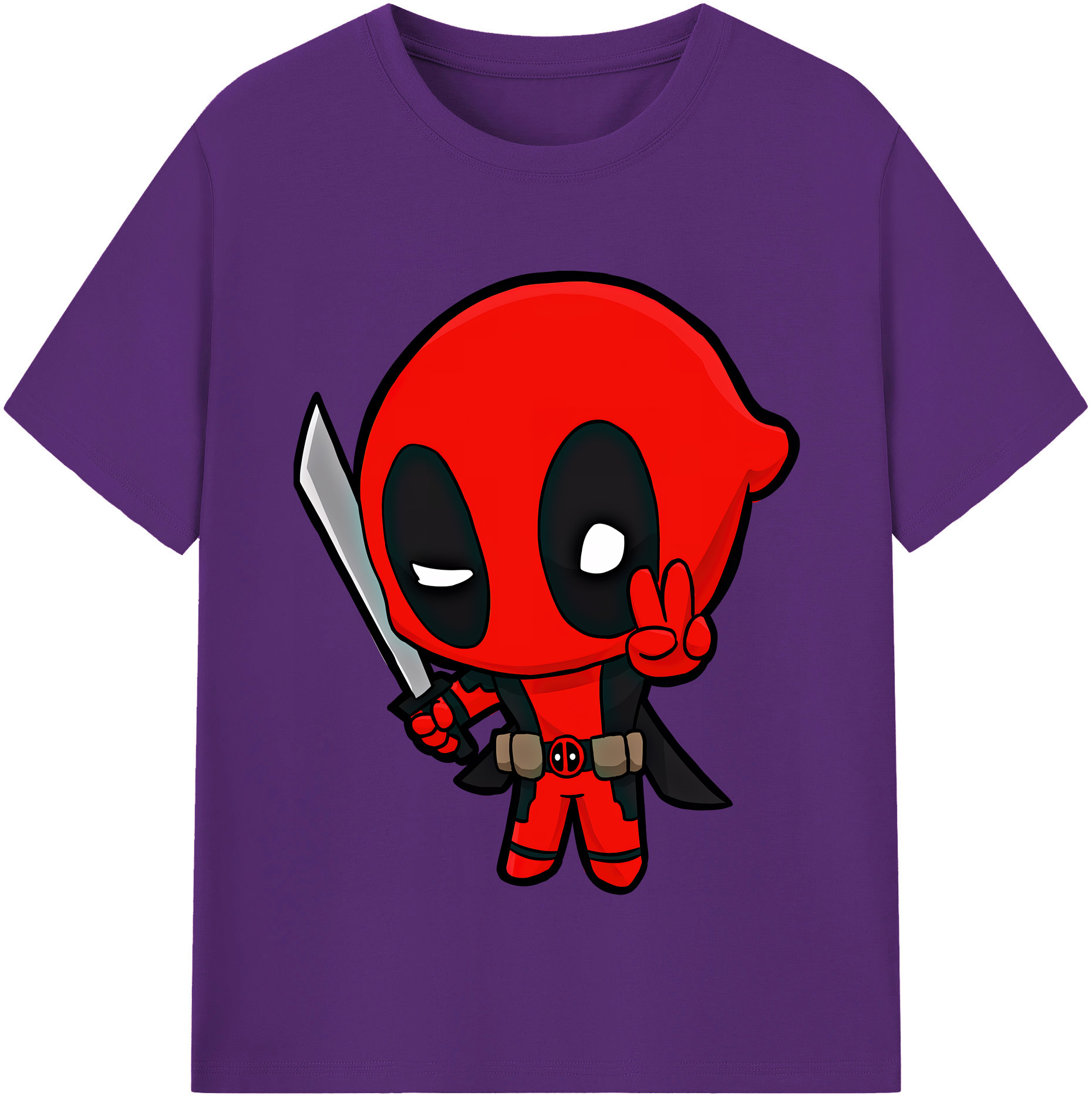 （画像用） Deadpool デッドプール 綿100％半袖Tシャツ（フロントプリント）