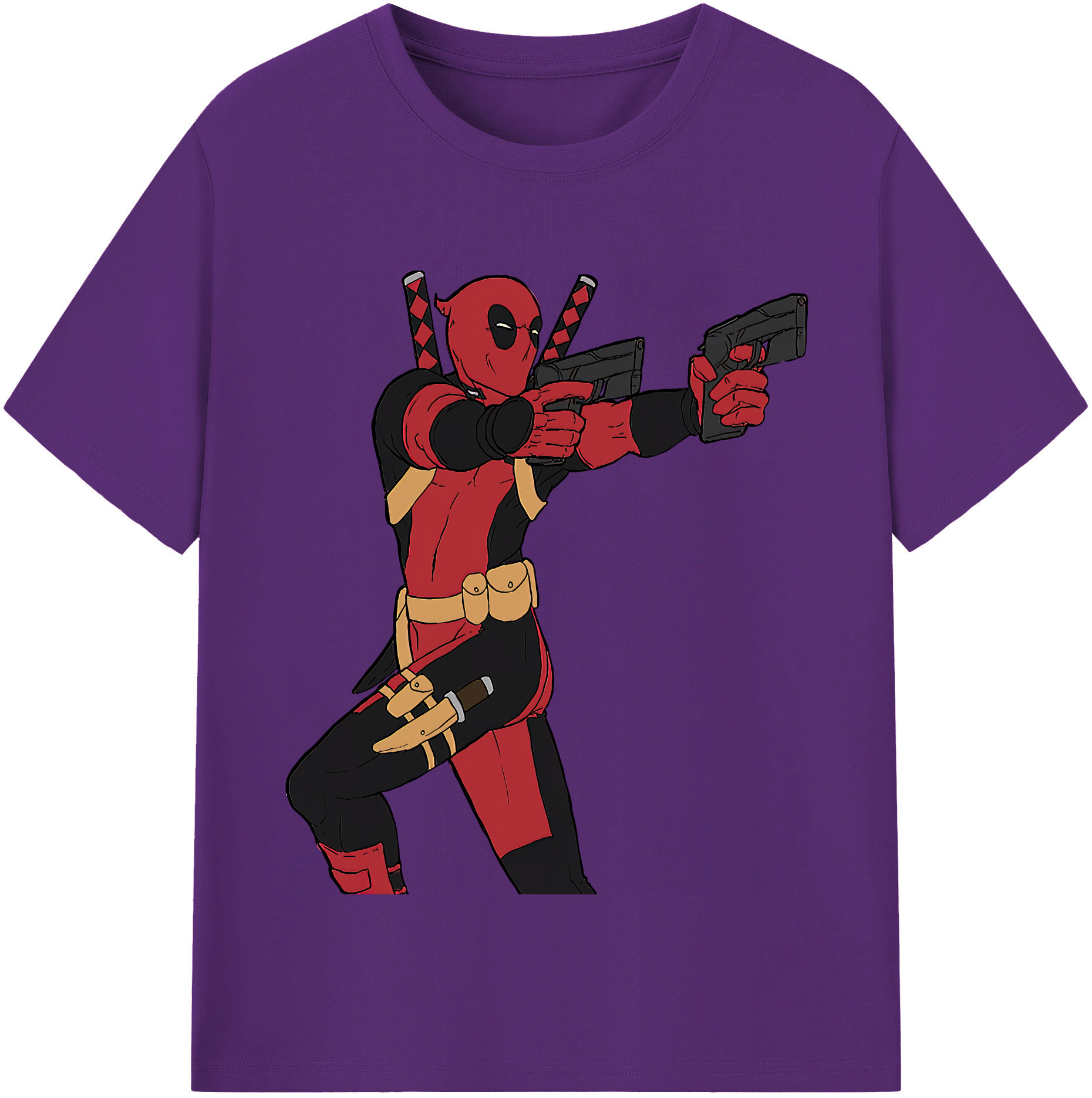 （画像用） Deadpool デッドプール 綿100％半袖Tシャツ（フロントプリント）